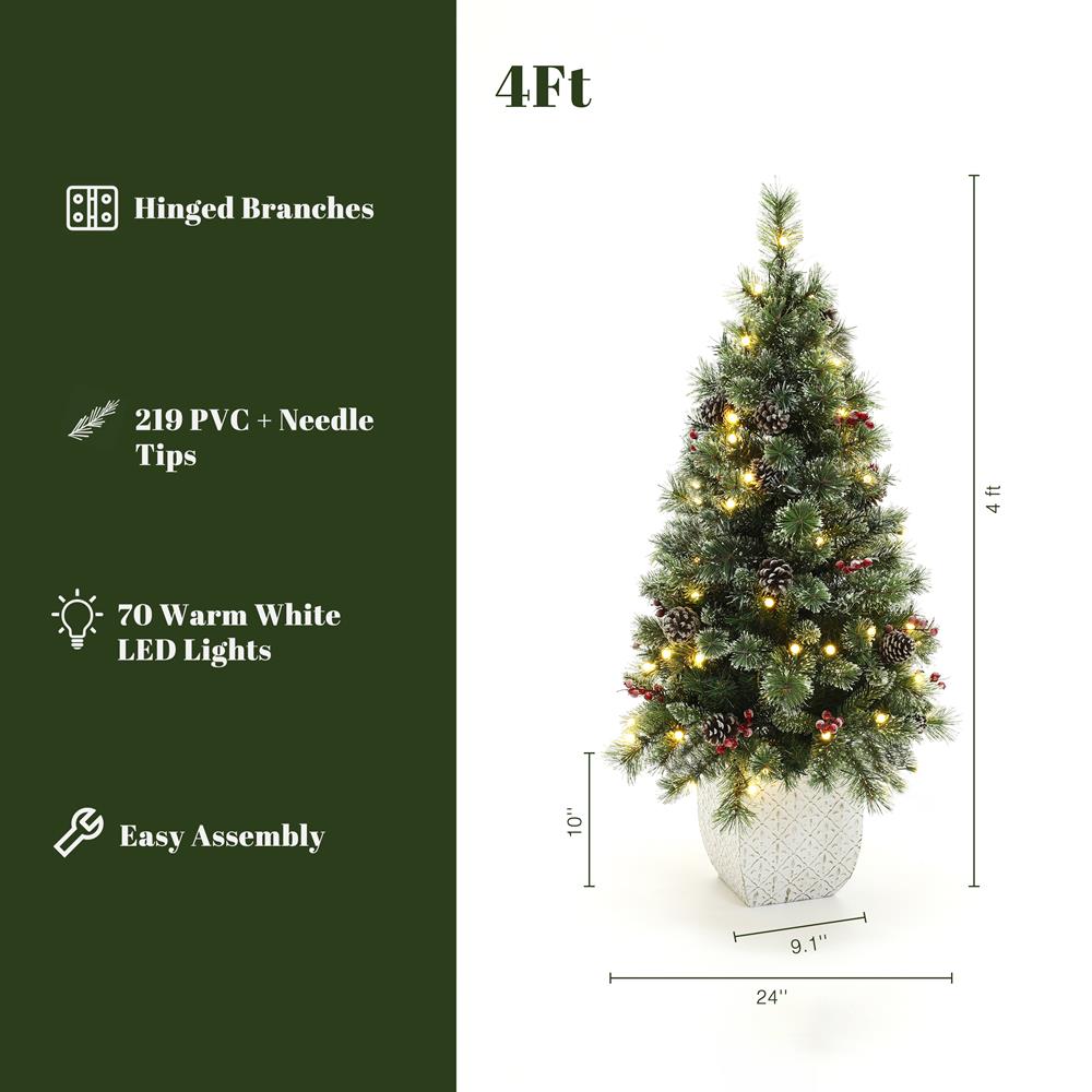 LuxenHome WHAP2060 Artificial-Christmas-Trees - View #7