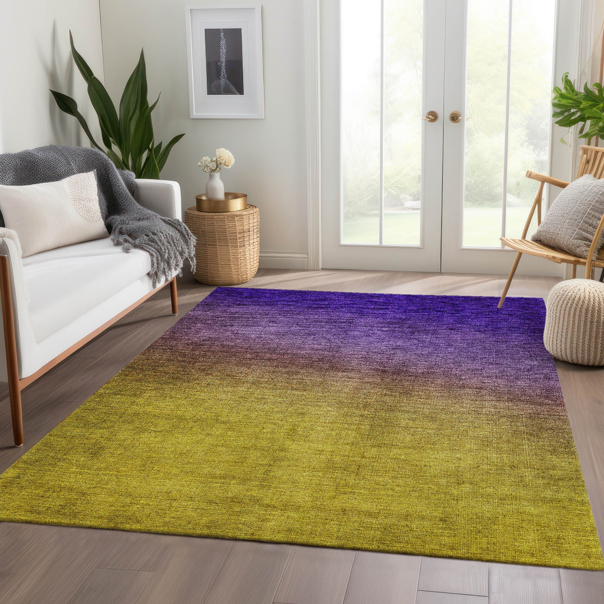 Addison Rugs ACN587PP10X14 Chantille ACN587PP 10 x 14 (ft) Polyester Purple Rectangular Indoor/Outdoor Geometric Machine washable Area rug