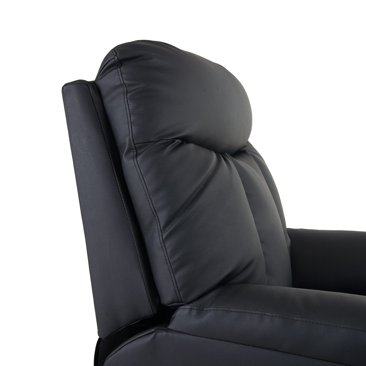 CASAINC Recliner Black Polyester Upholstered Powered Reclining Recliner ...