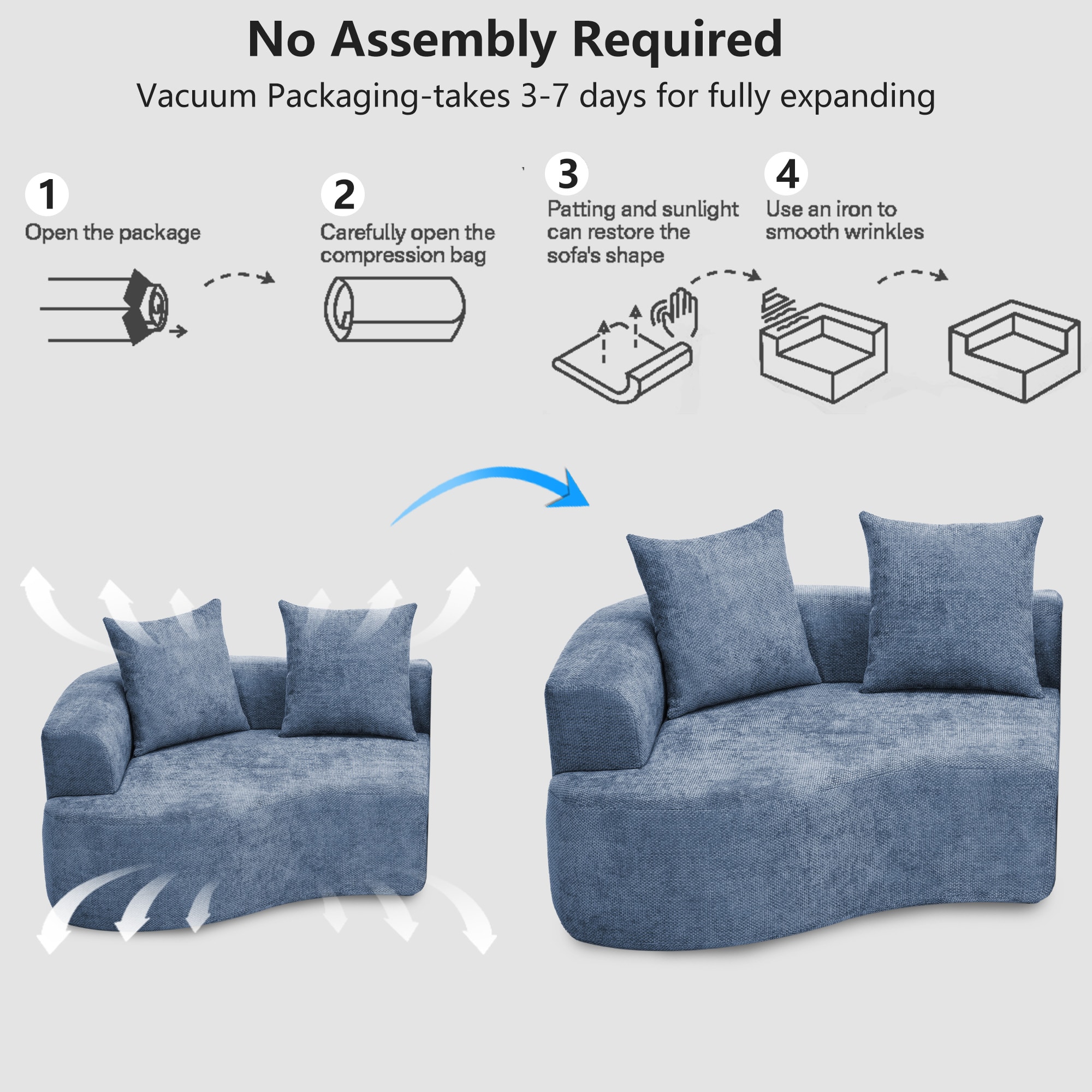 NOBLEMOOD LS-1039BU-B Chaises-Settees - View #5