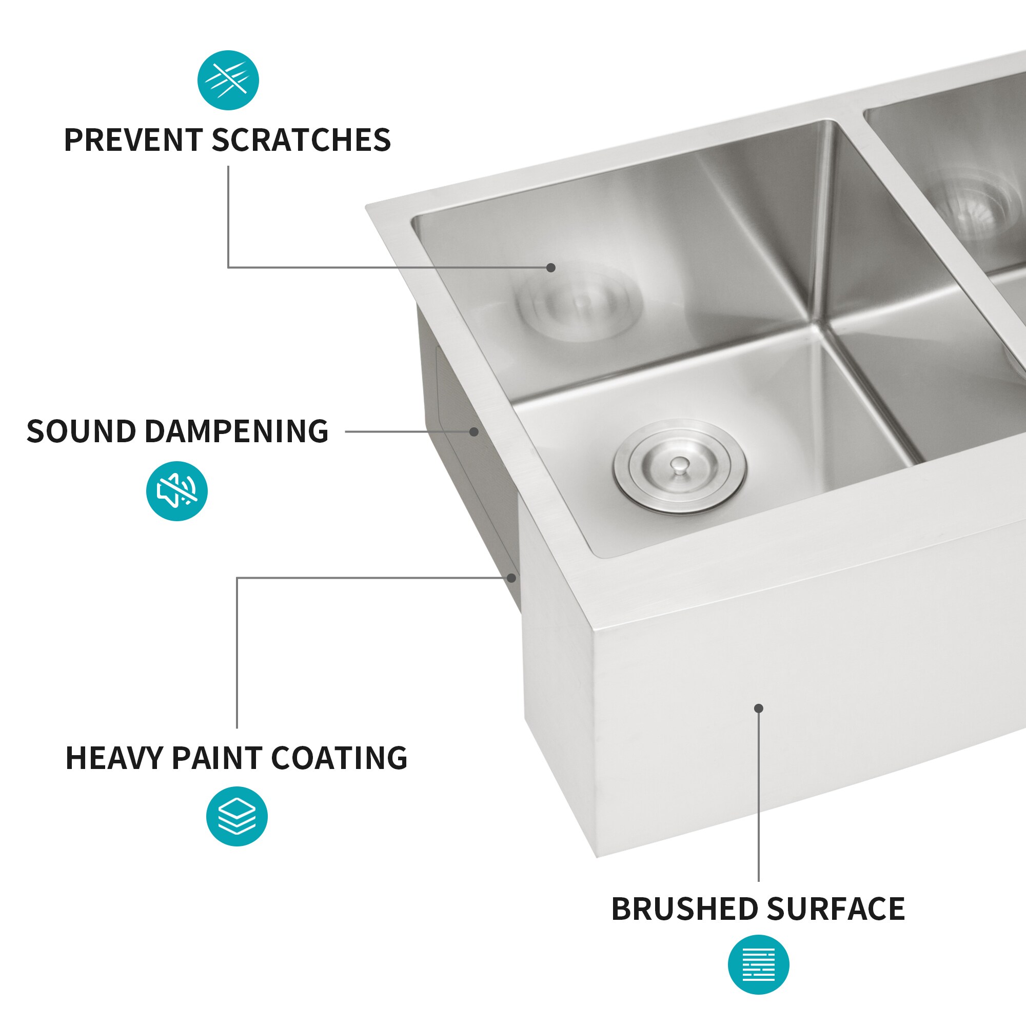Lordear H-LA3321R2-55 Kitchen-Sinks - View #2