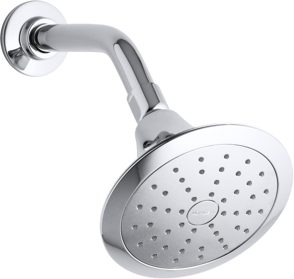 KOHLER Forte Polished Chrome 5.5-in Round Fixed Shower Head 1.75-GPM (6 ...