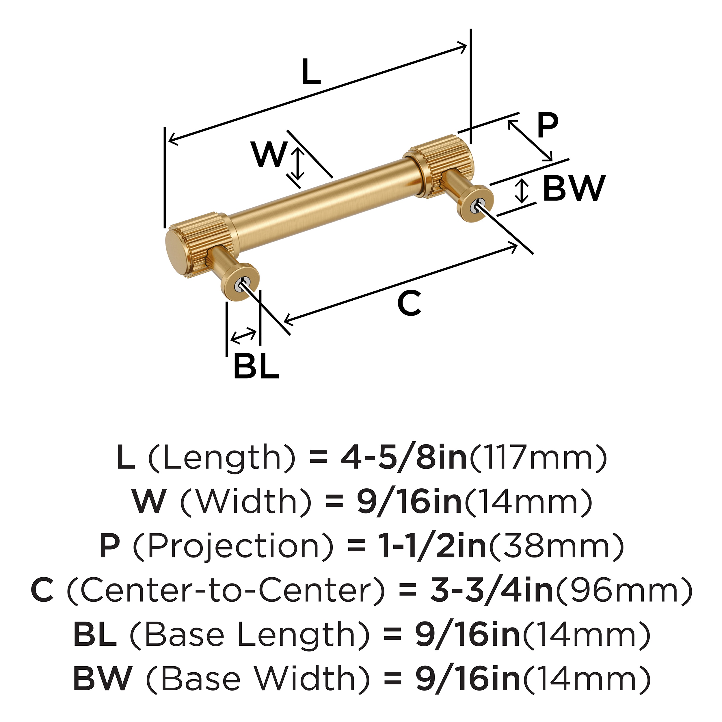 Amerock BP37803CZ Cabinet-Pulls - View #4