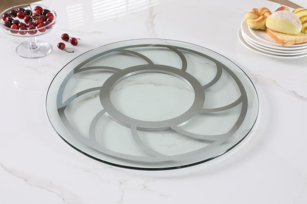 Trademark Innovations Professional 12-in Revolving Cake Decorating  Turntable Stand - Silver Tabletop Lazy Susan - Aluminum Non-Slip -  Stainless Steel Finish in the Lazy Susans department at