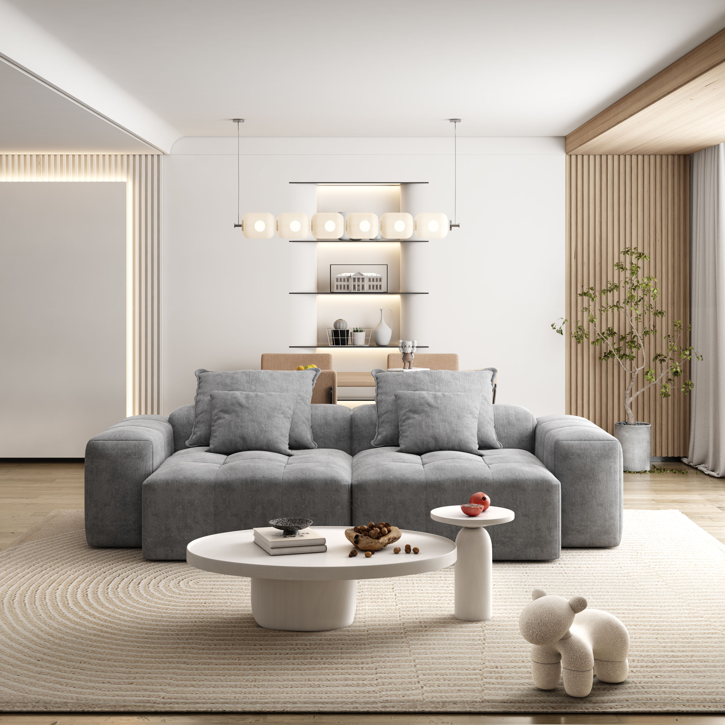 Homy Casa YSLN-GY Sofas-Loveseats - View #3