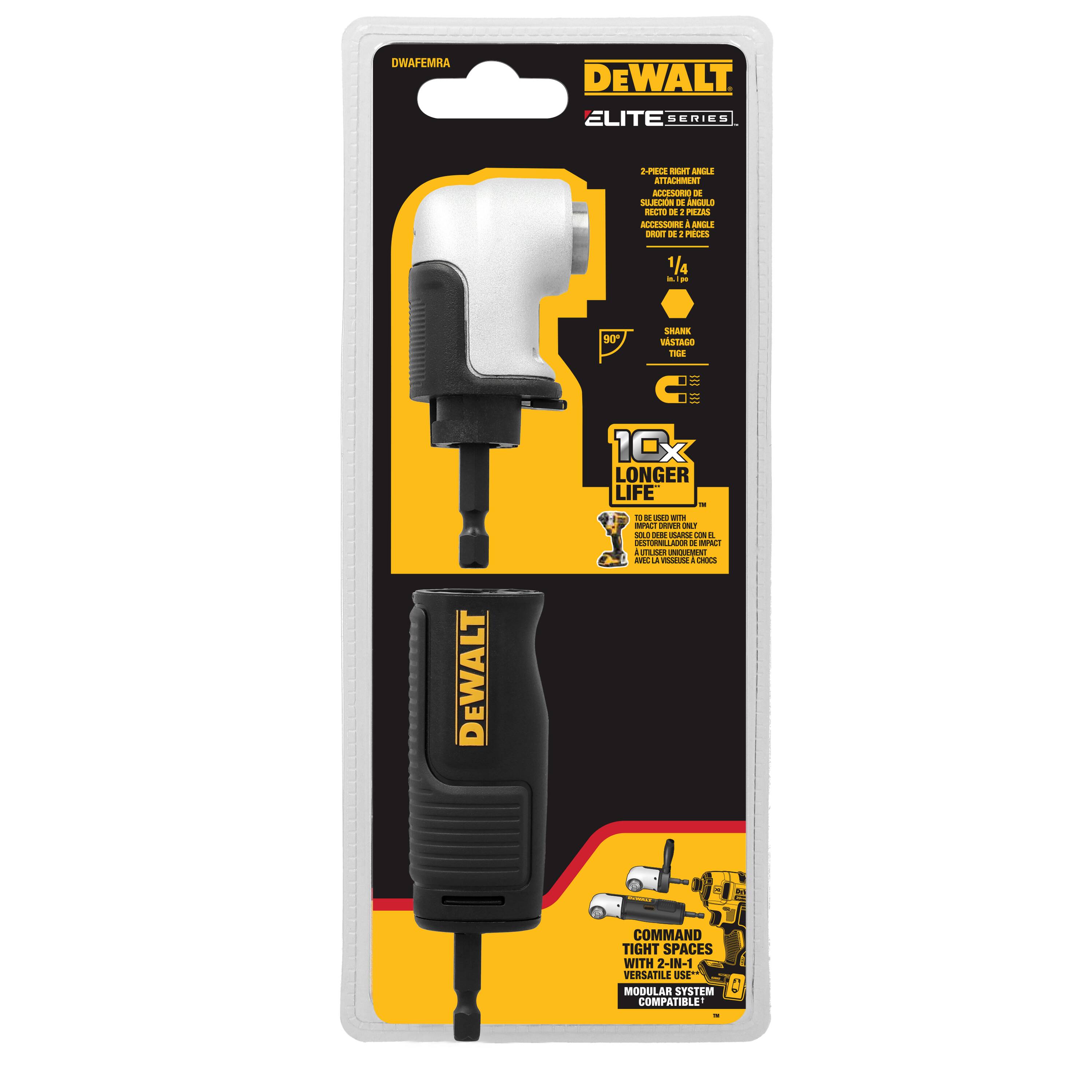 DEWALT DWAFEMRA ELITE SERIES 2 -Pack Right angle drill attachment