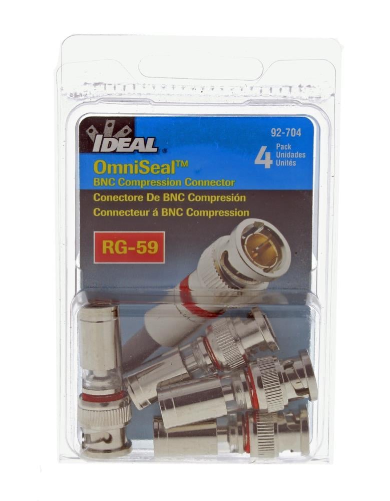 IDEAL 4-Pack Brass Compression Bnc