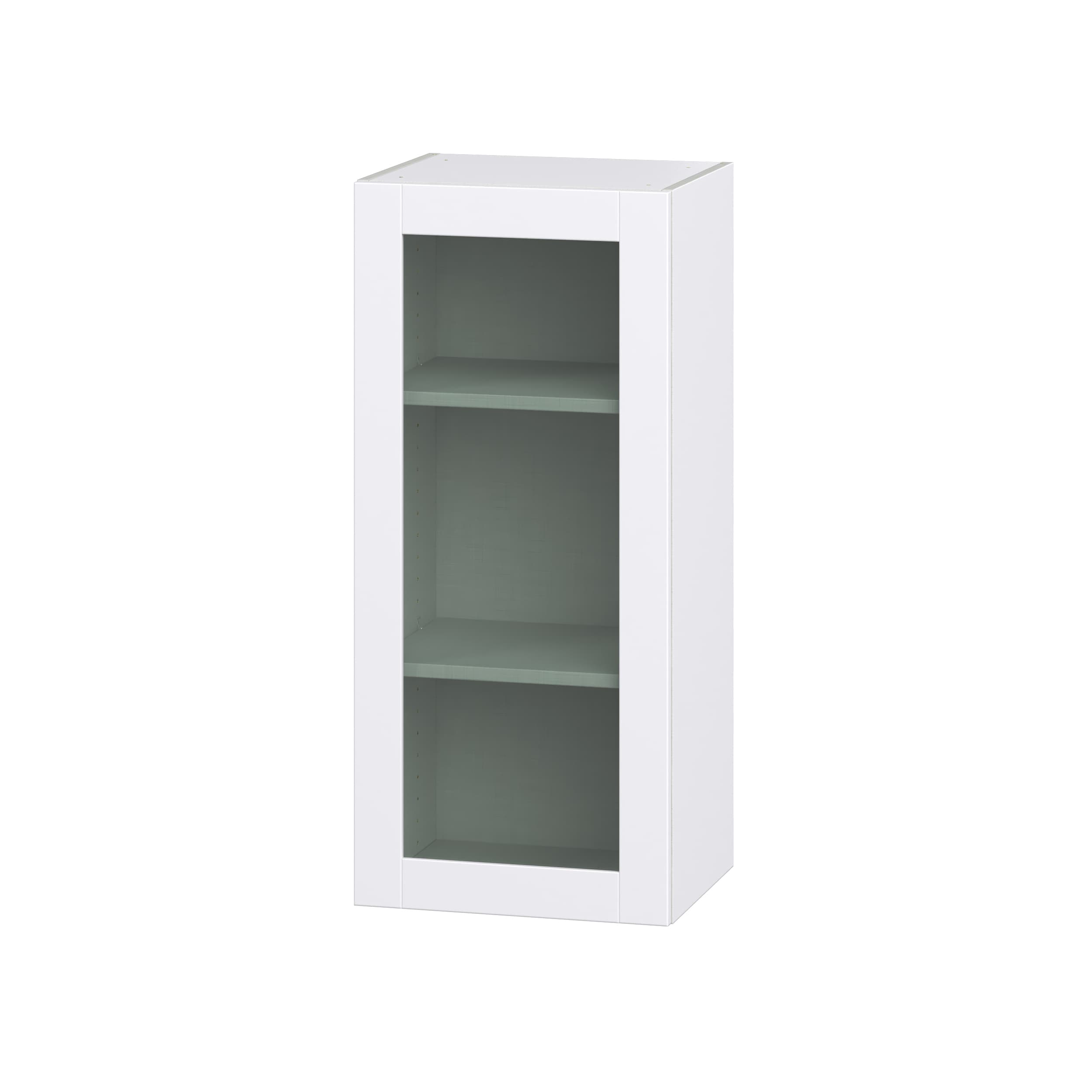 Hugo&Borg DSWG1840(L/R)-RM Rosemont 18-in W x 40-in H x 14-in D Glacier White Wall Fully assembled Cabinet (Glass Panel Glass)