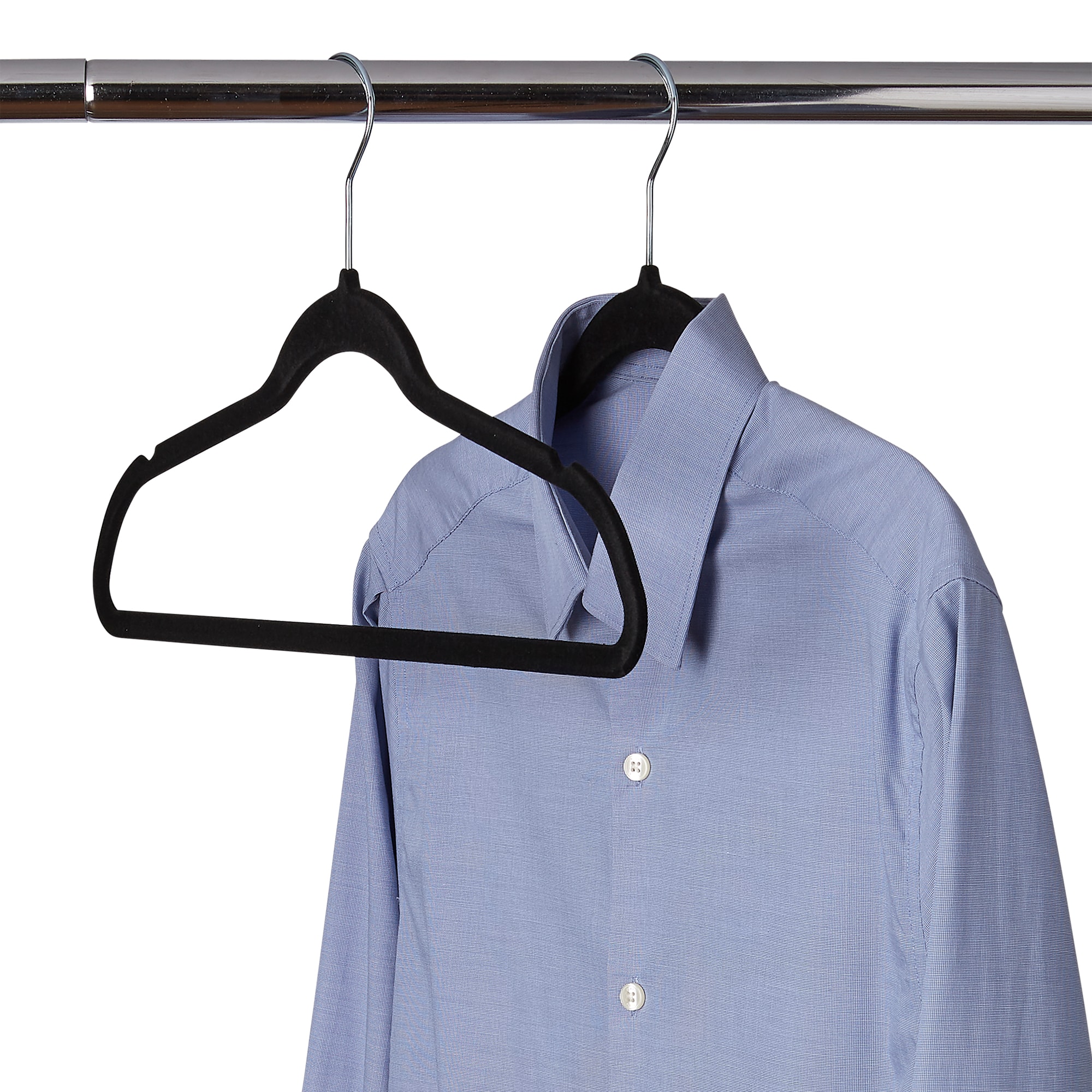 neatfreak 10-Pack Plastic Non-slip Grip Clothing Hanger (White and Blue) at