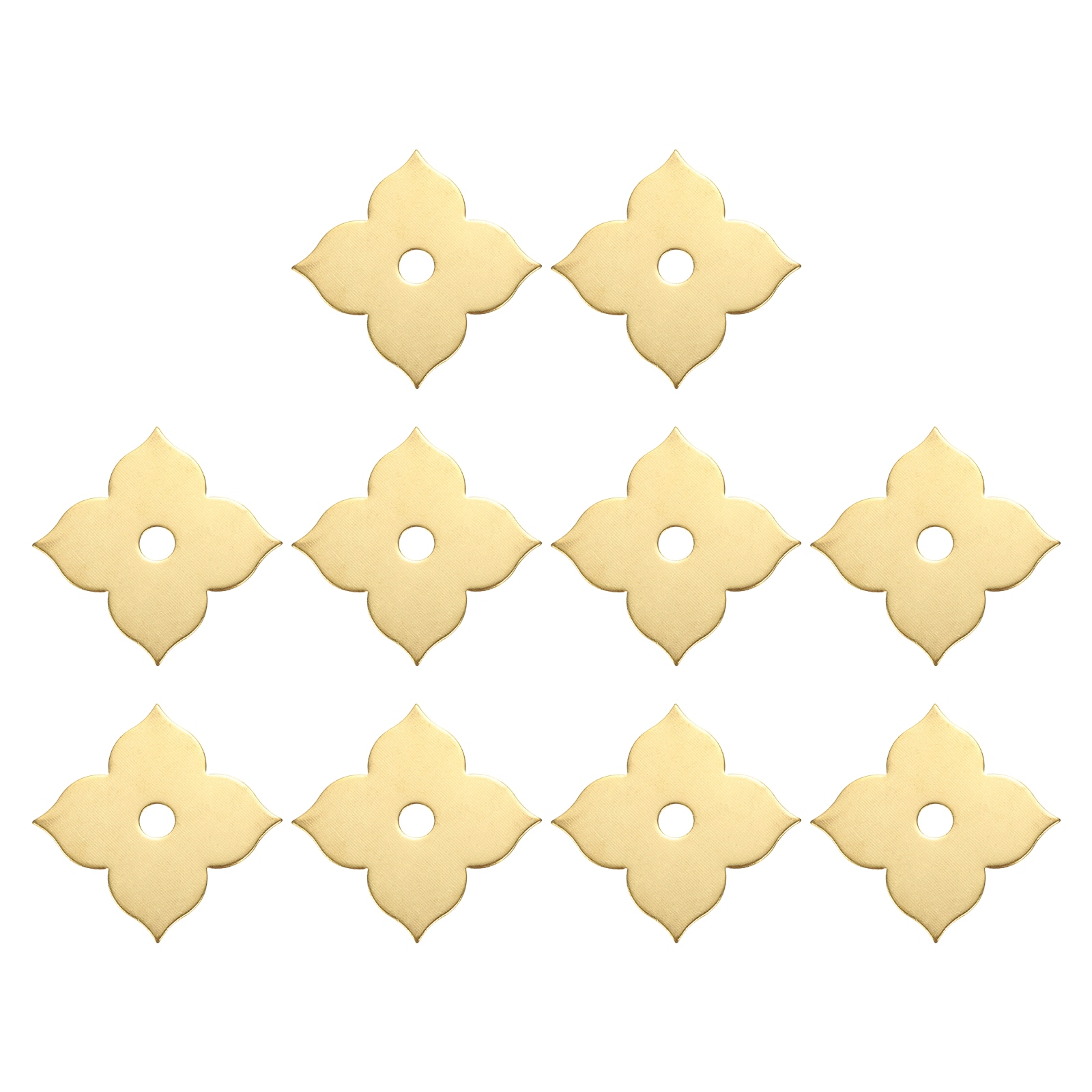 Unique Bargains 10pcs Cabinet Knob Backplate 1.69 Inch Leaf Shape Brass Backplate Washers Classical Furniture Decoration Gasket for Cabinet Drawer Cupboard Doors Hardware