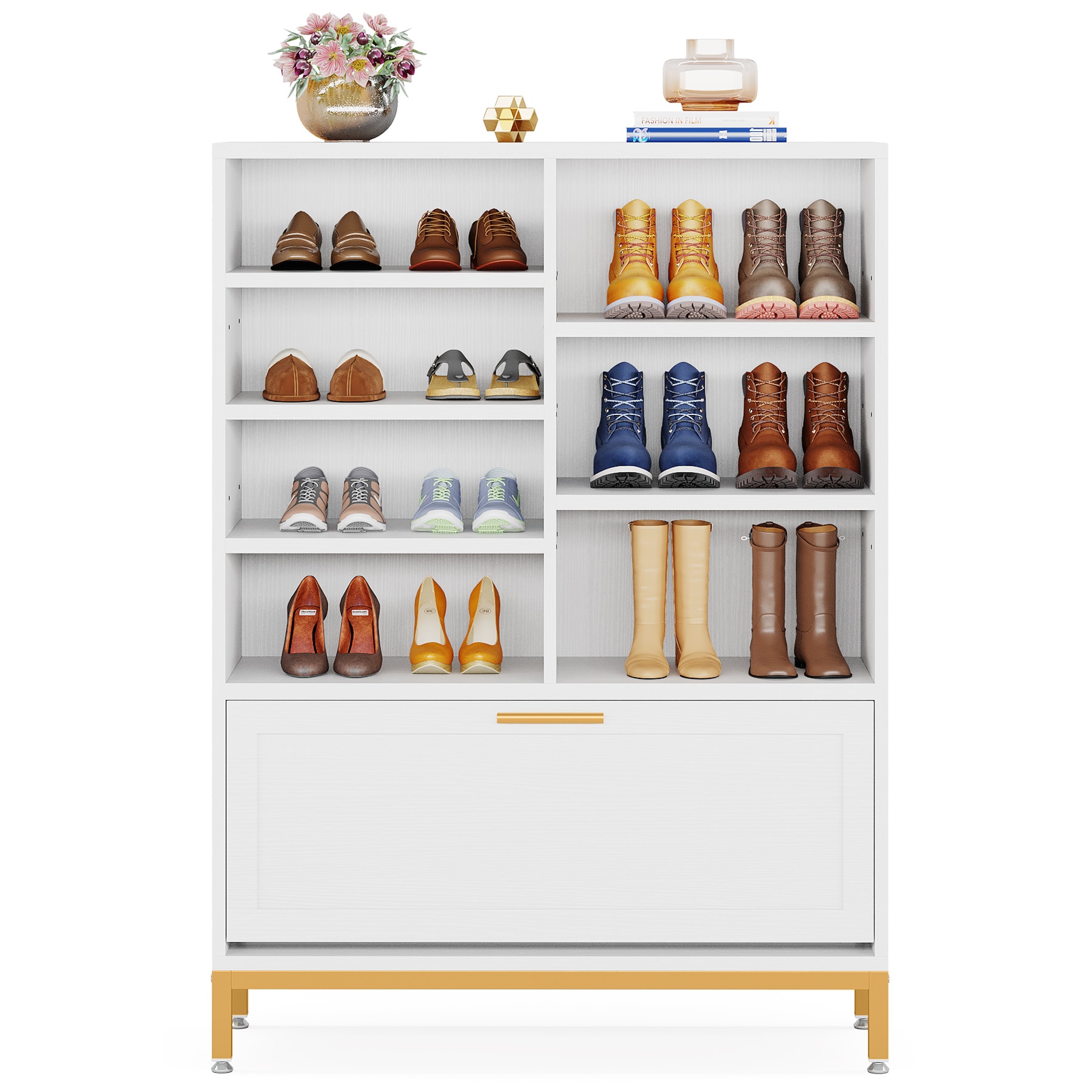 Shoe Storage Cabinet Latitude Run Finish: White