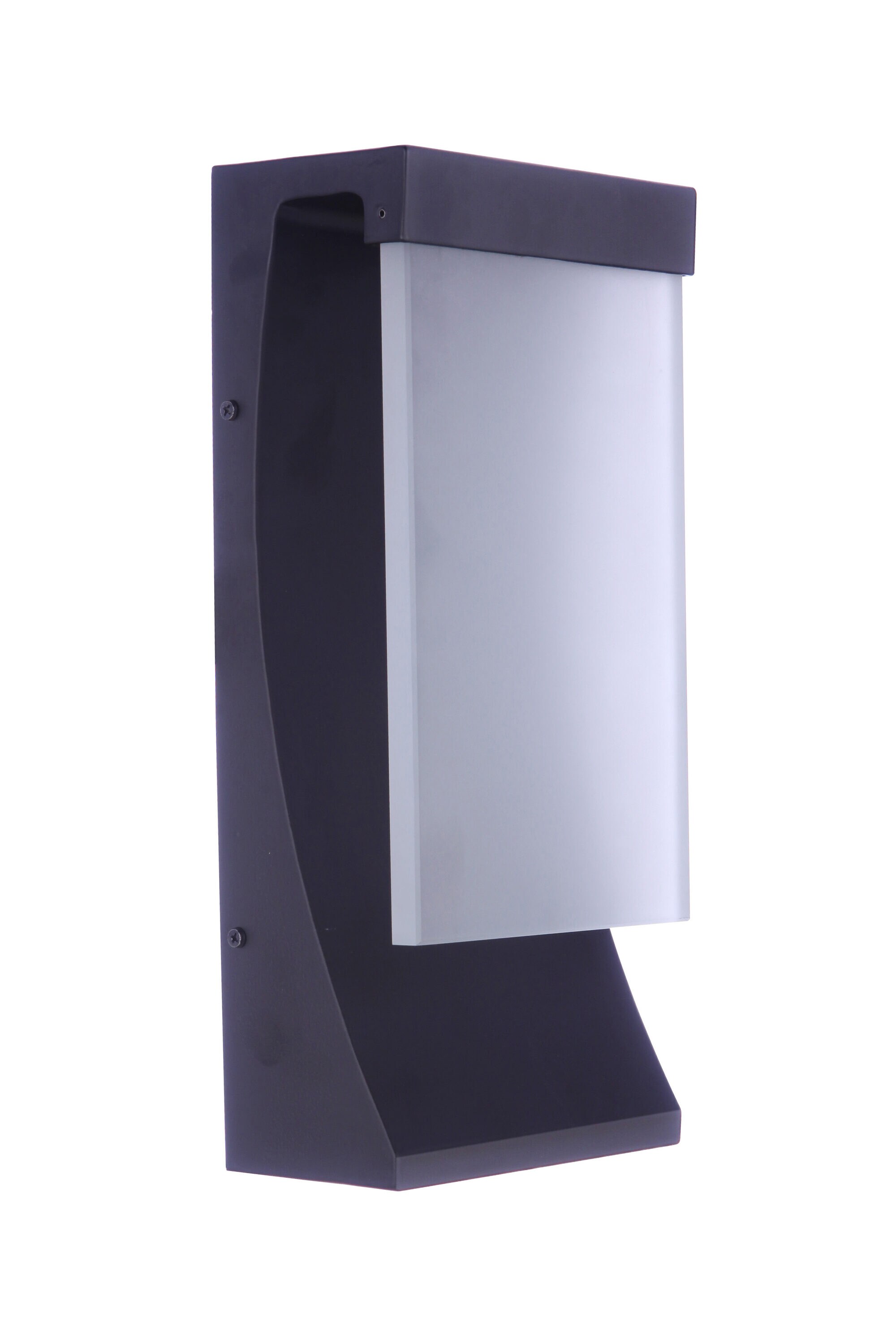 Craftmade ZA5814-MN-LED Vault 15-in H Black Hardwired Integrated LED Outdoor Wall Light