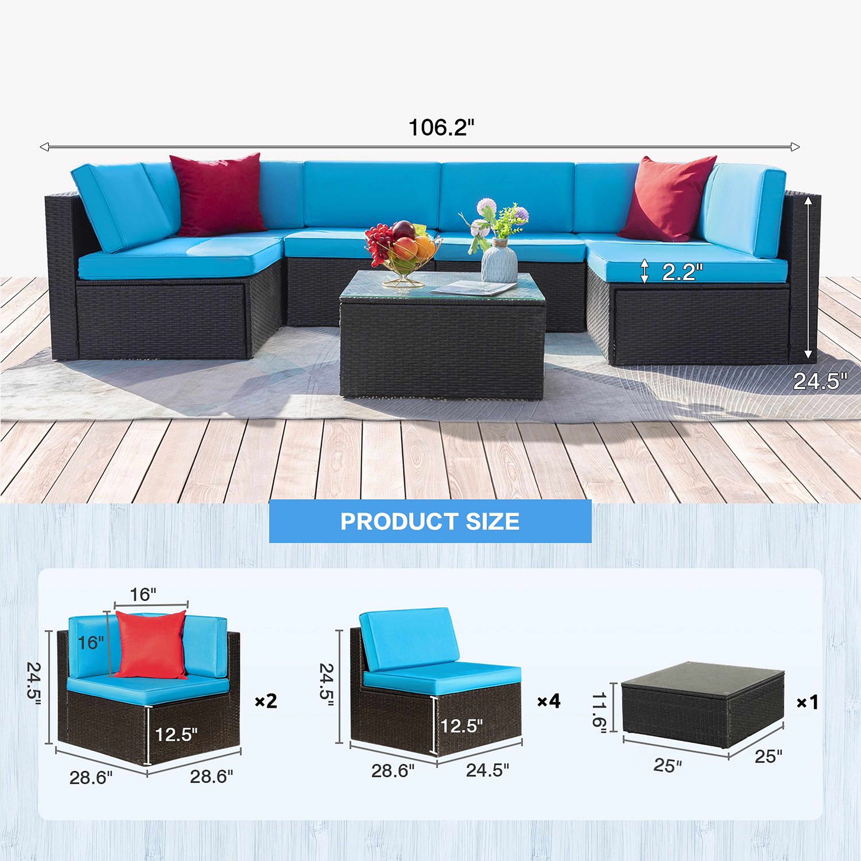 Vineego LS-TBSF2CS4AS1TT03 Patio-Conversation-Sets - View #7