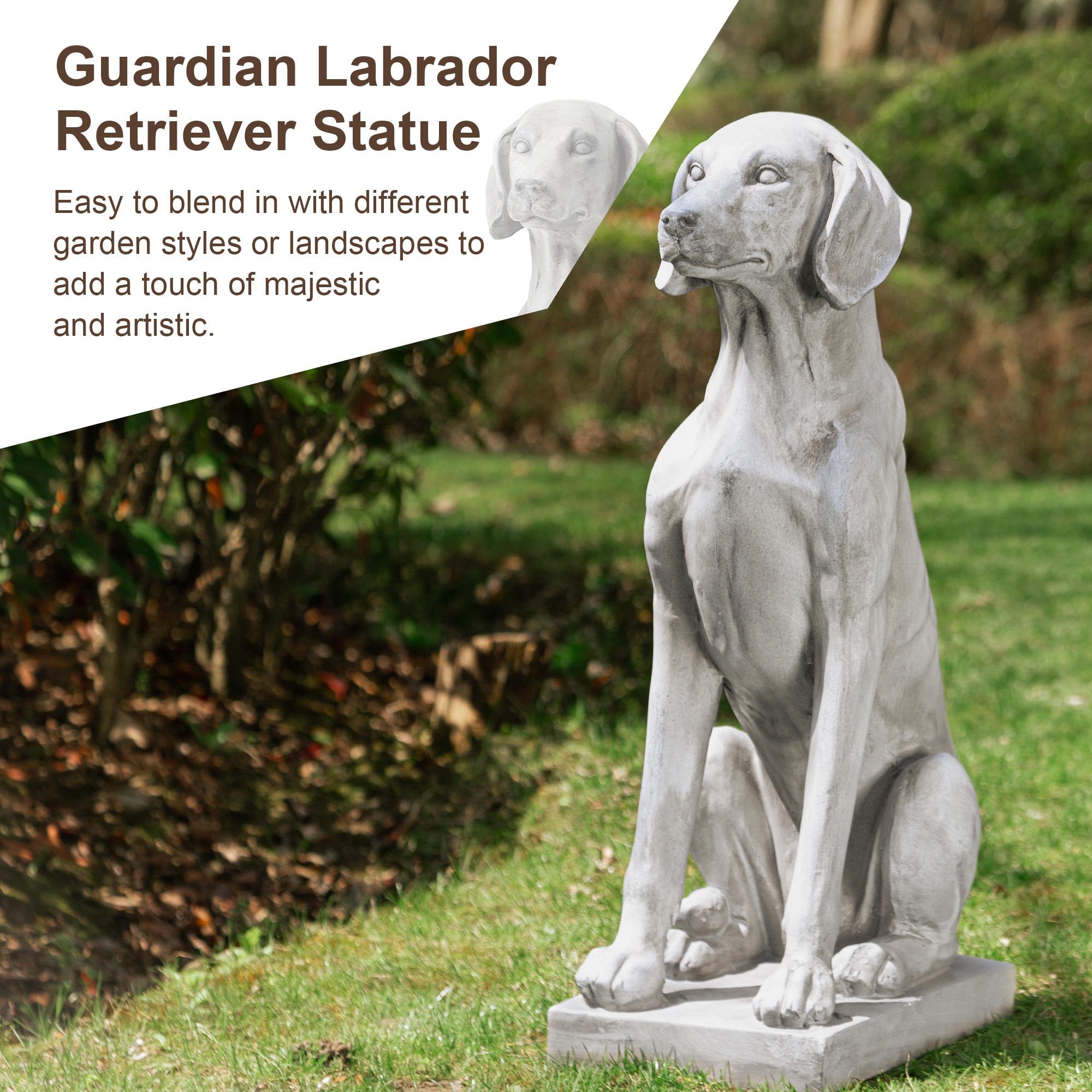 Glitzhome GH2025400006 Garden-Statue - View #7