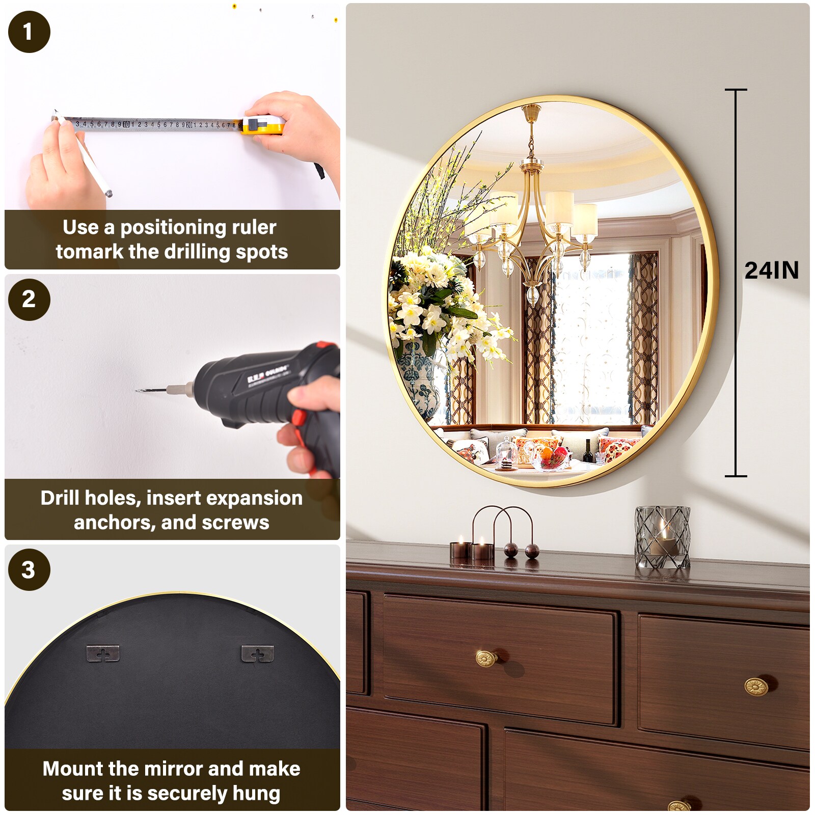 BEAUTYPEAK RM24G Decor-Mirrors - View #5