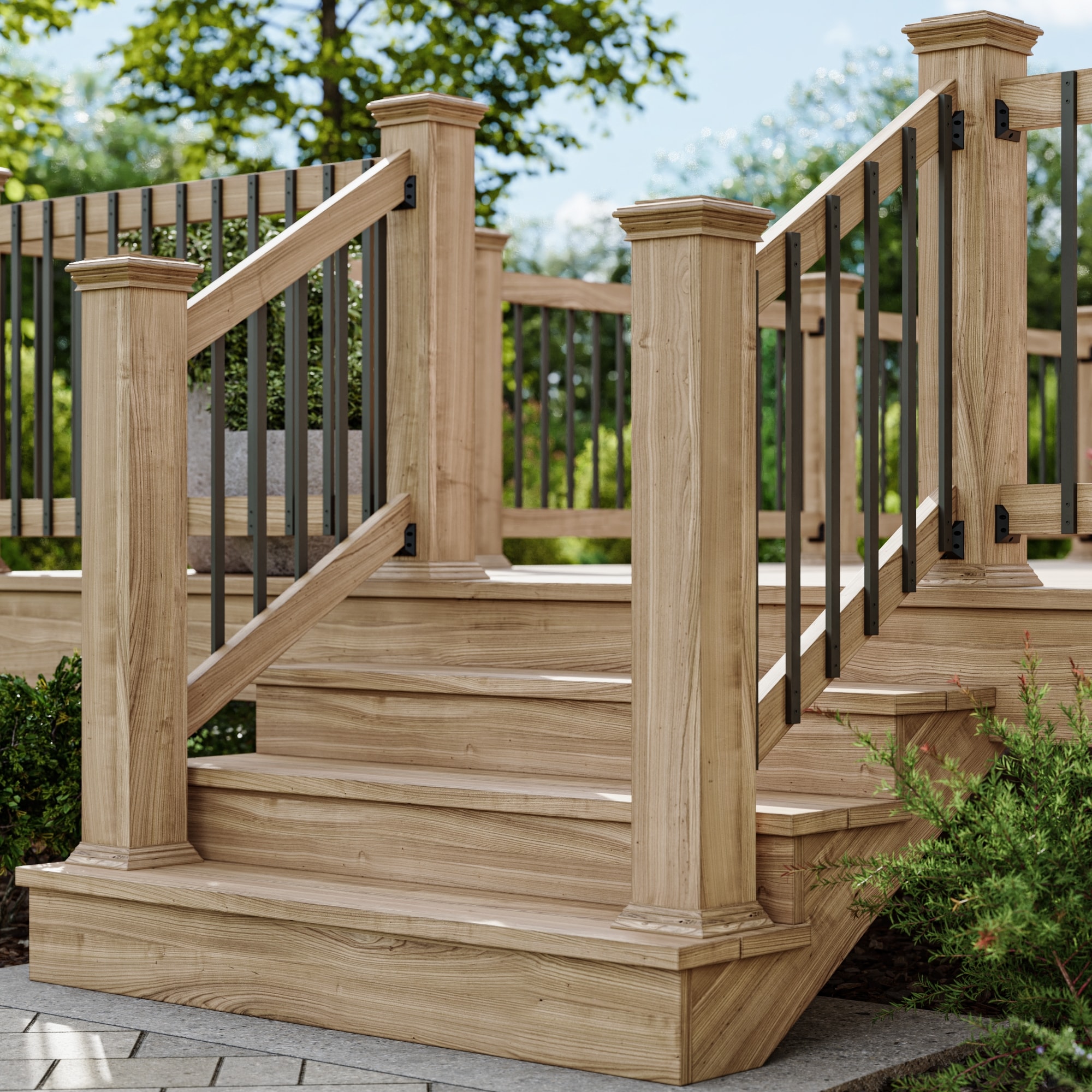 Deckorators 3/4-in x 32-in Bronze Aluminum Rectangular Deck Baluster (10-Pack)