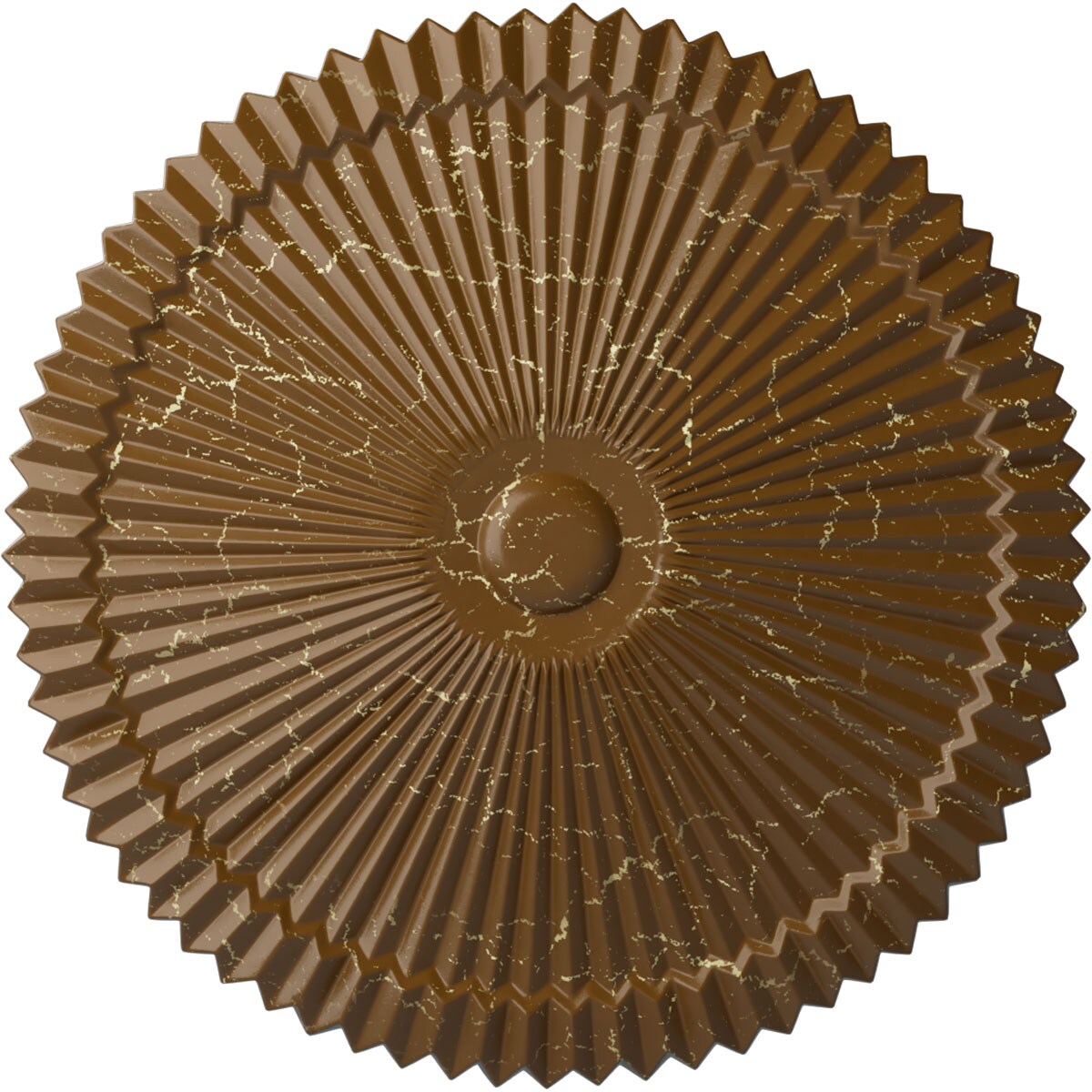 Ekena Millwork CM24SHSTC Shakuras 24-in W x 24-in L Painted Smokey Topaz Crackle Polyurethane Whole Ceiling Medallion