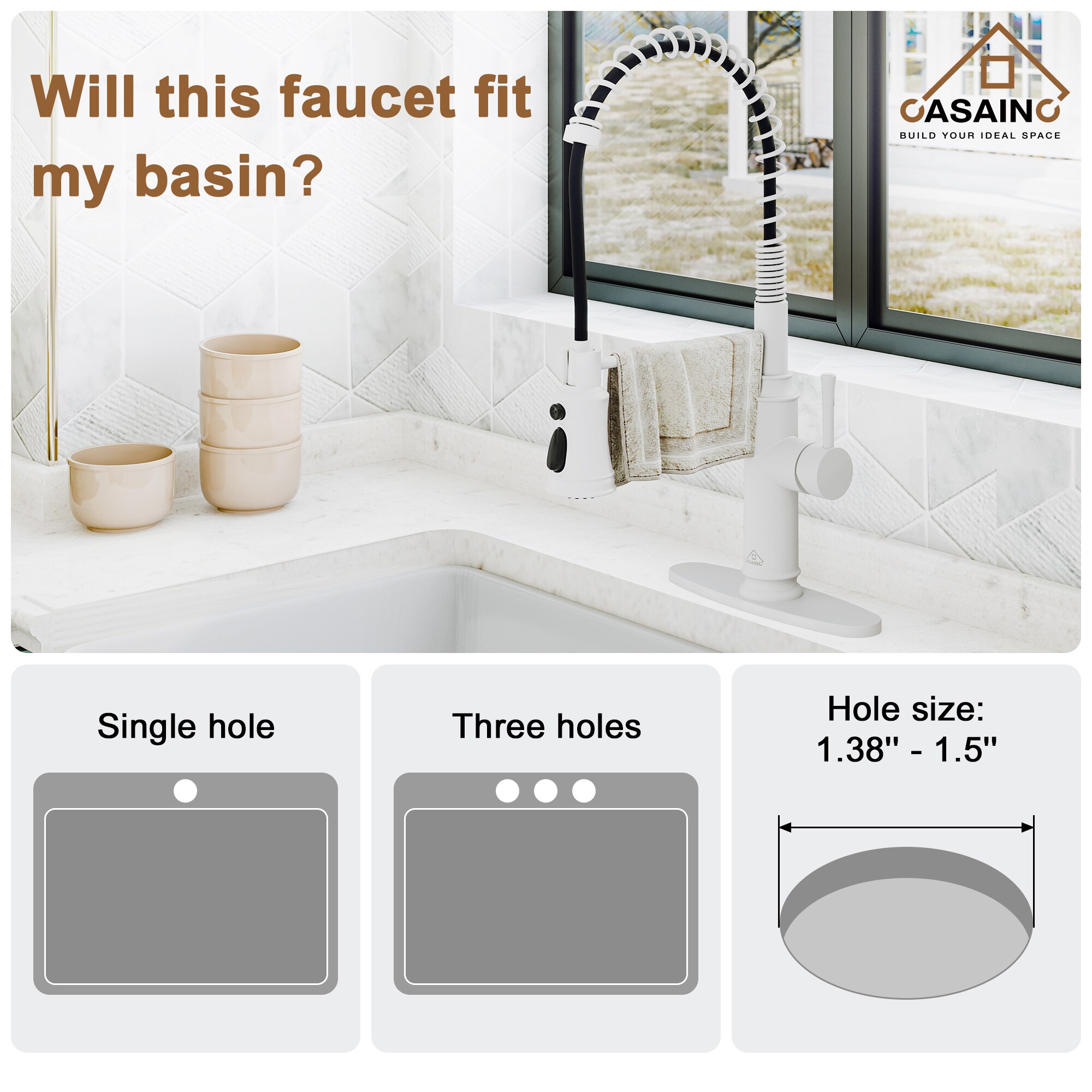 CASAINC CA-W3052-MW Kitchen-Faucets - View #6