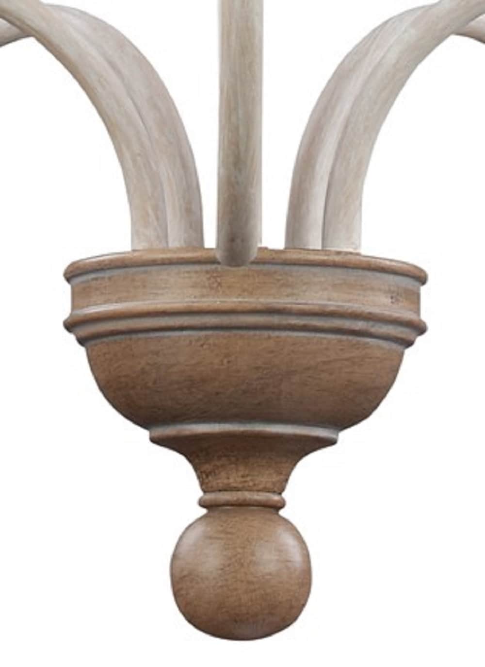 Hartsville 5-Light Mini Chandelier in Chalk Washed Beachwood