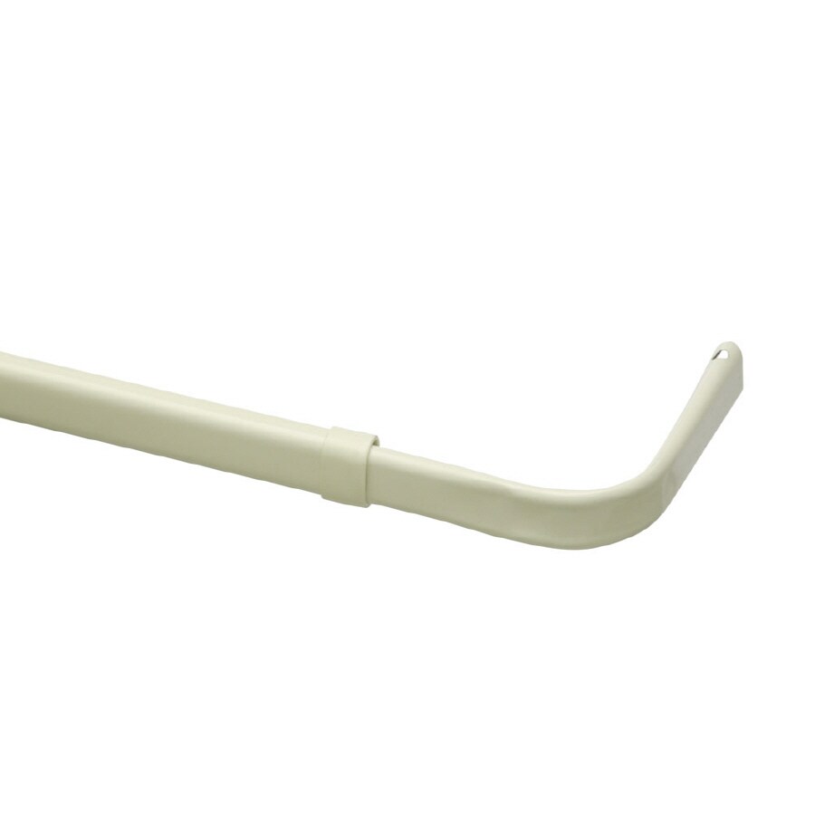 Project Source Curtain Rod 28-in to 48-in White Steel Single Curtain Rod#0773049 