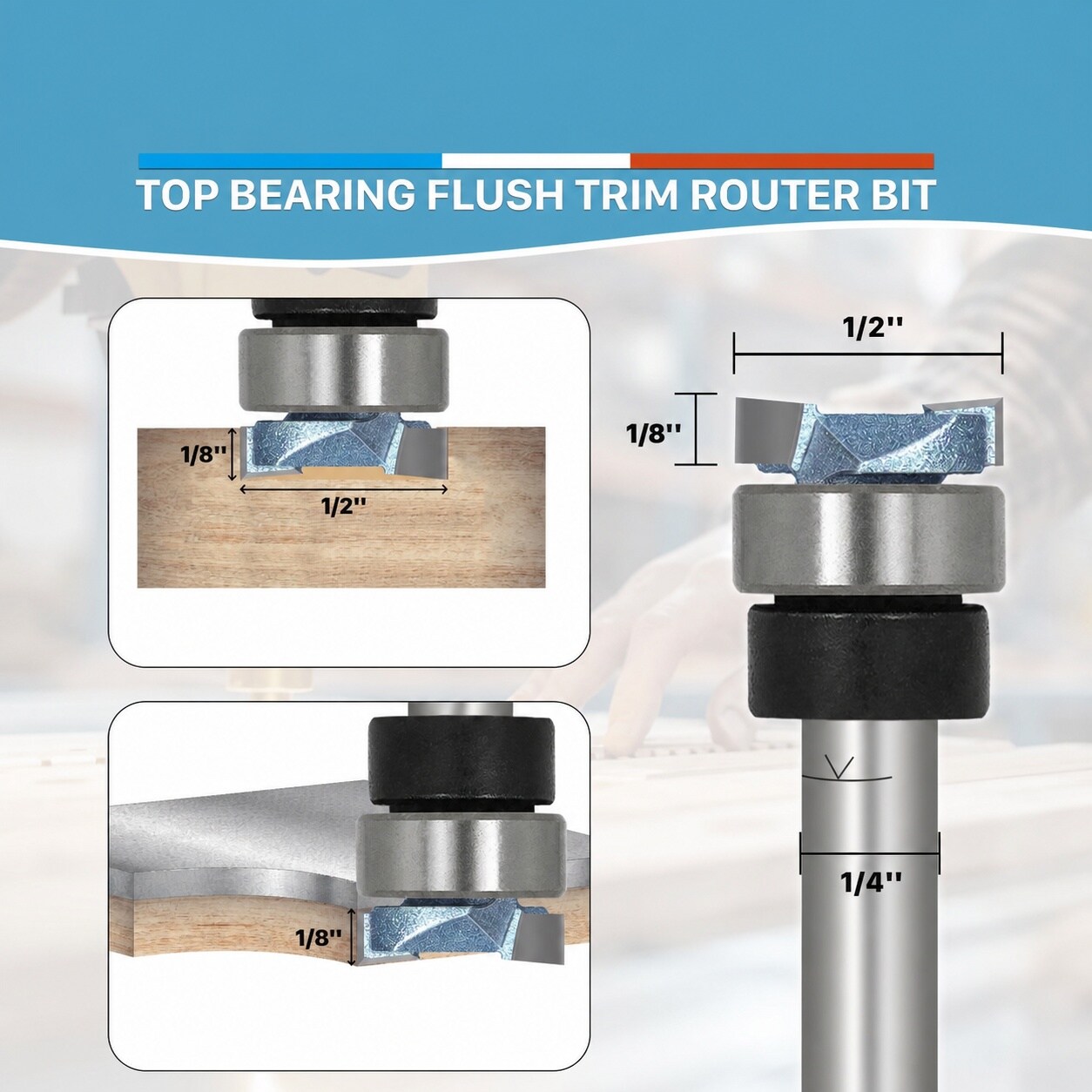 Phewnyzo LPW0723W110 Trimming-Cutout-Router-Bits - View #2