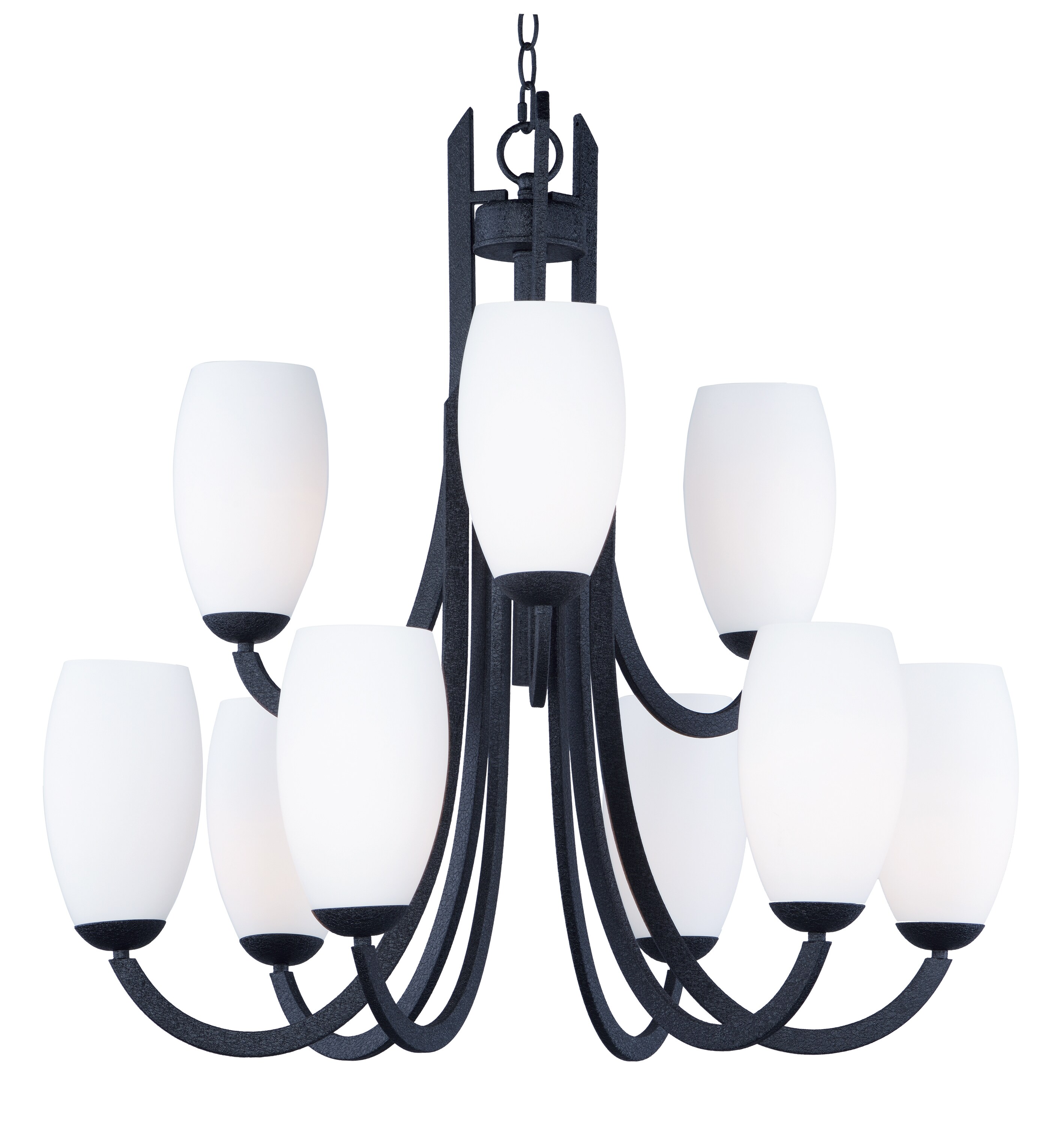 Maxim Lighting 21657SWTXB Taylor 9 -Light Matte Black Traditional For Use in Bedrooms, Dining Rooms, Foyers, Kitchens, Living Rooms Chandelier