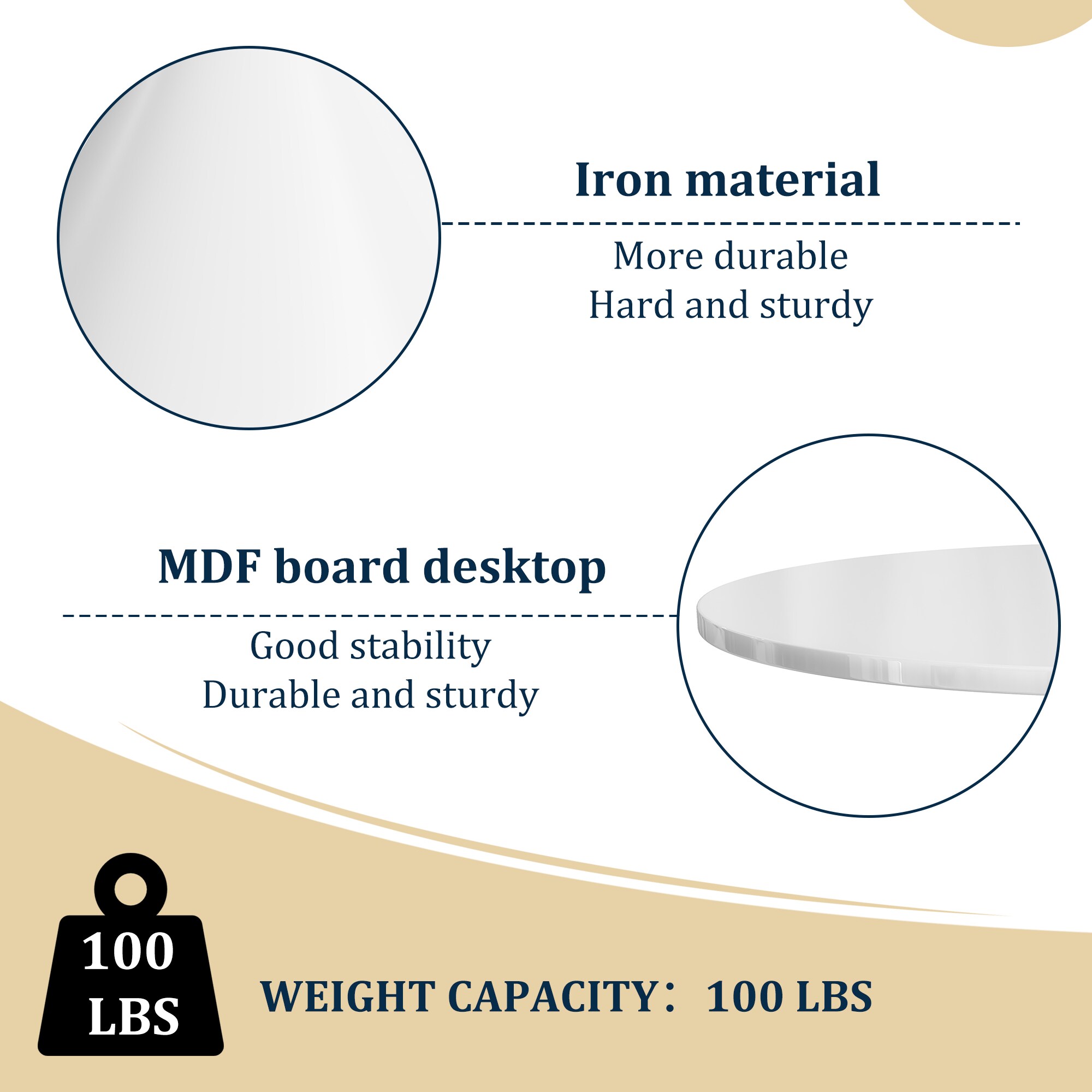 Clihome CL-RBT2-BWH Dining-Tables - View #8