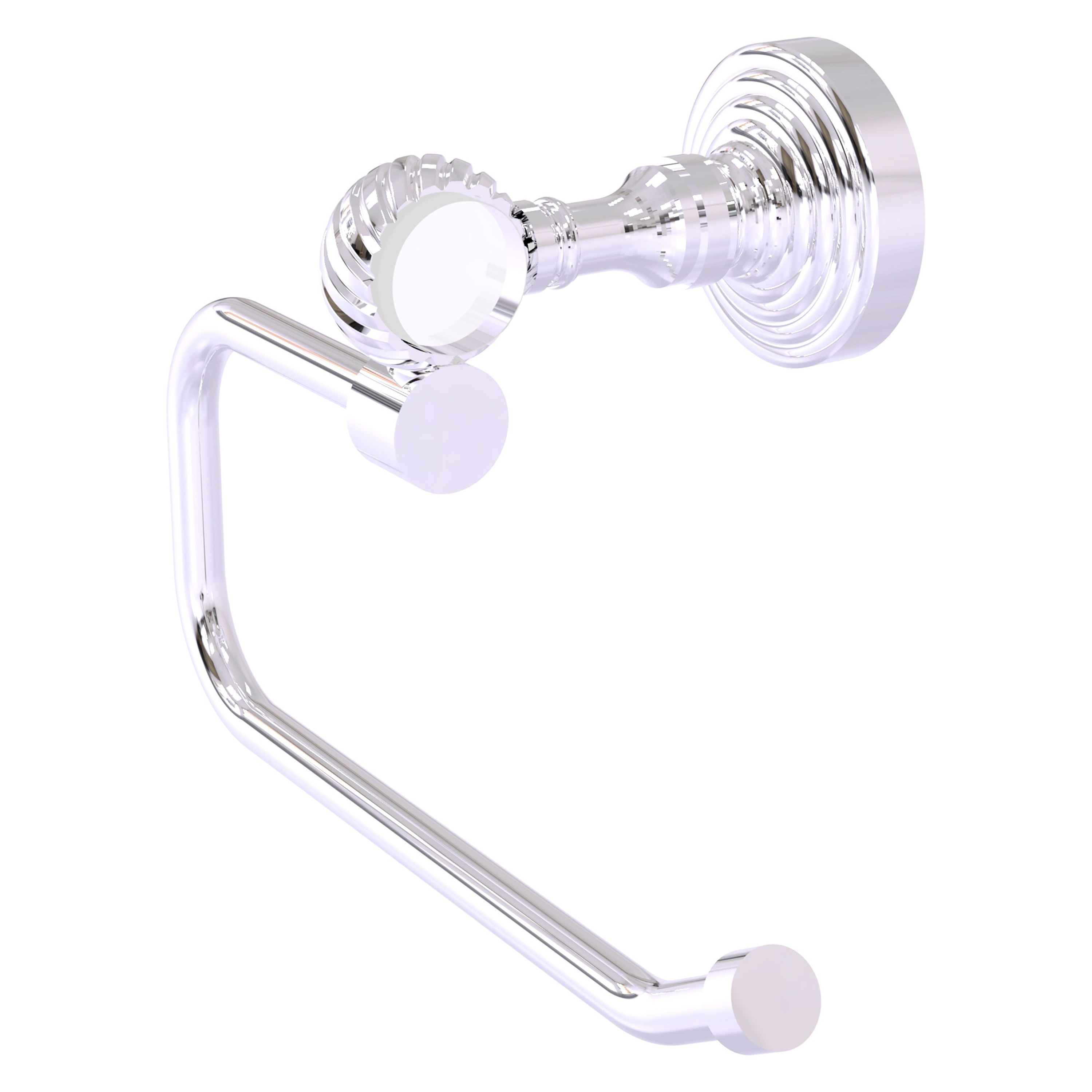 Allied Brass PG-24ET-PC Pacific Grove Polished Chrome Wall mount Single post Toilet Paper Holder 1 -Rolls with Storage
