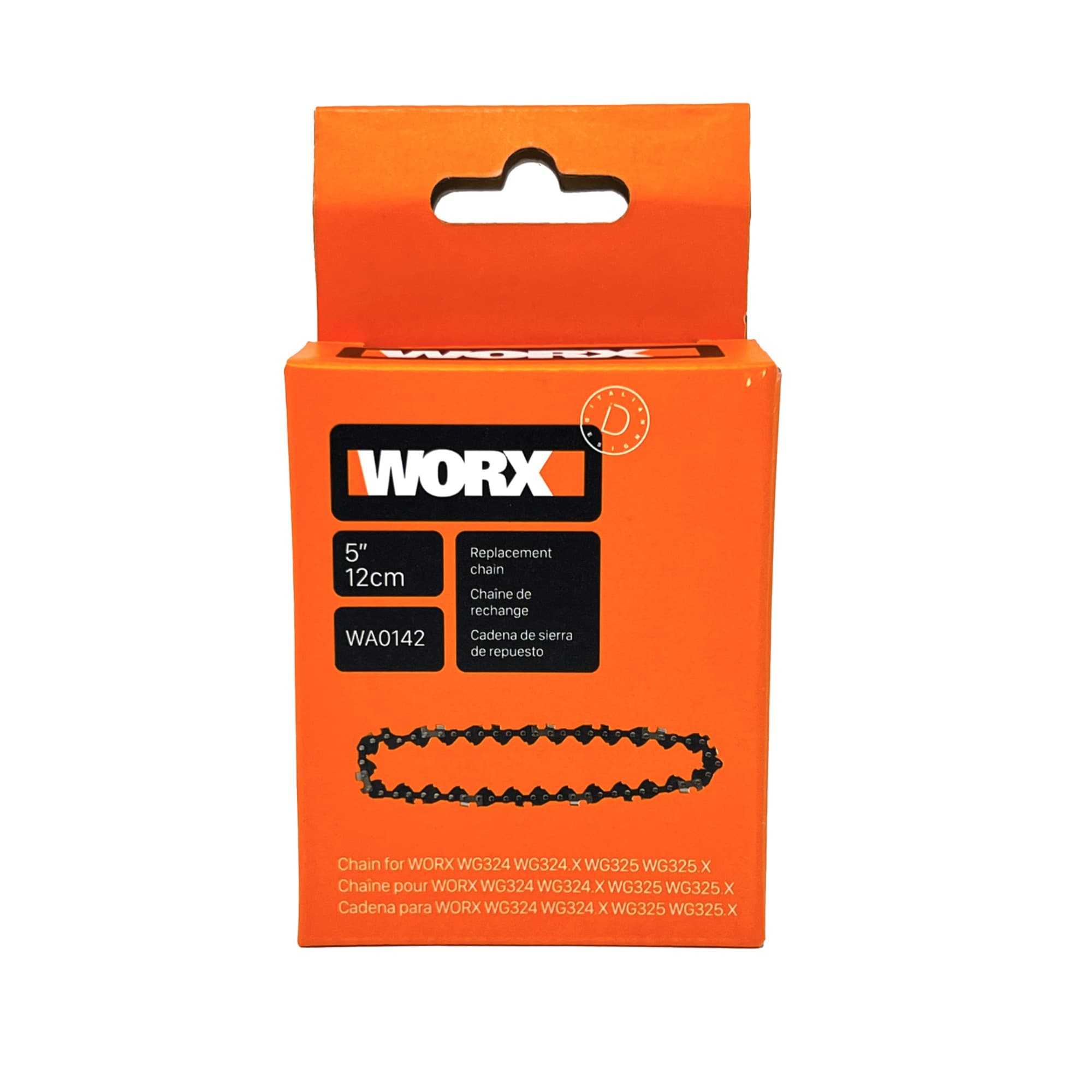 WORX WA0142 28 Link Replacement Chainsaw Chain For 5-in , 0.043-in Gauge , 1/4-in Pitch