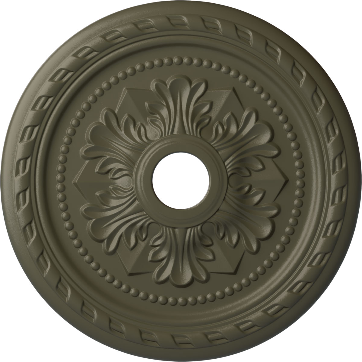 Ekena Millwork CM23PMWHF Palmetto 23.625-in W x 23.625-in L Painted Witch Hazel Polyurethane Whole Ceiling Medallion