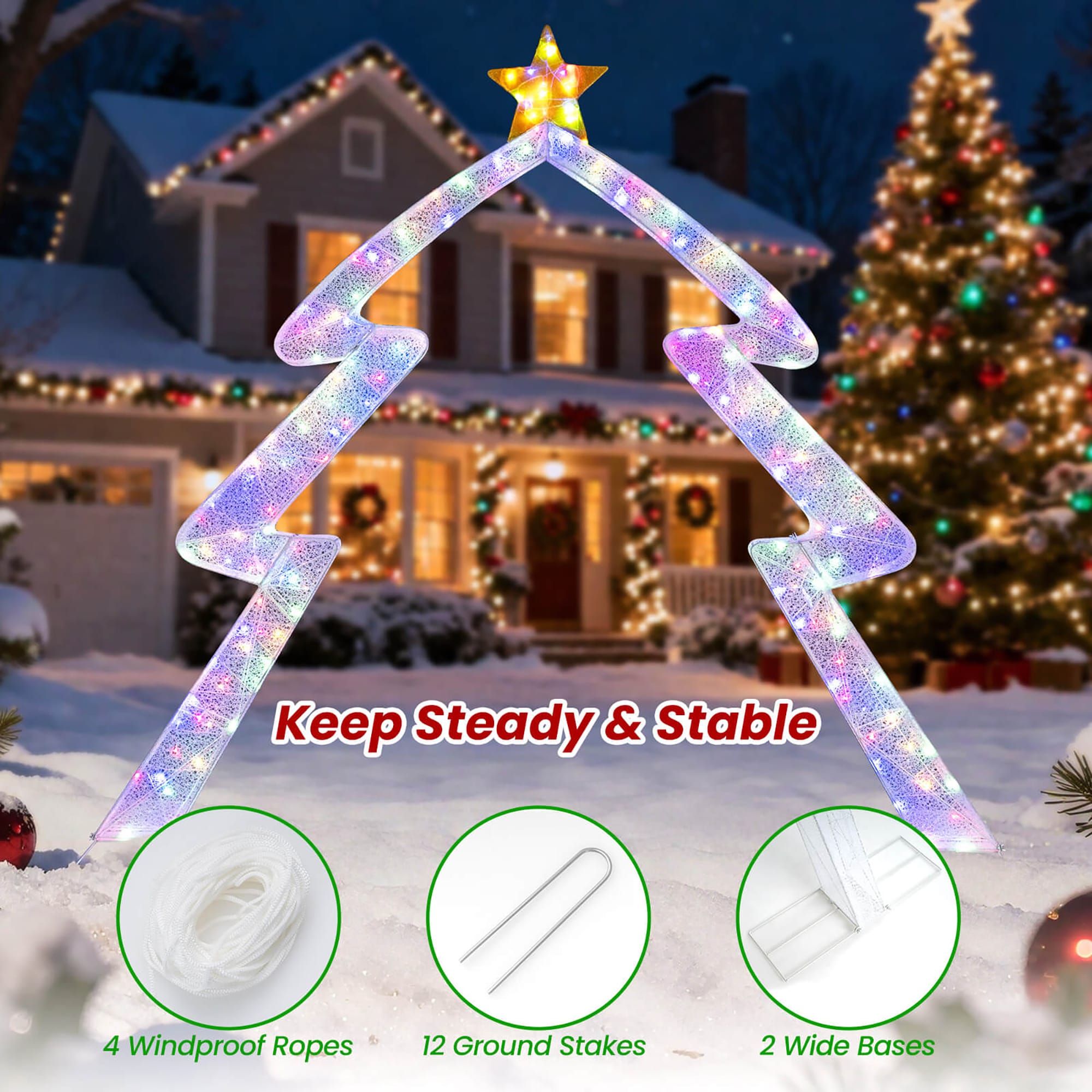 Costway HCST10466 Table-Christmas-Decorations - View #4