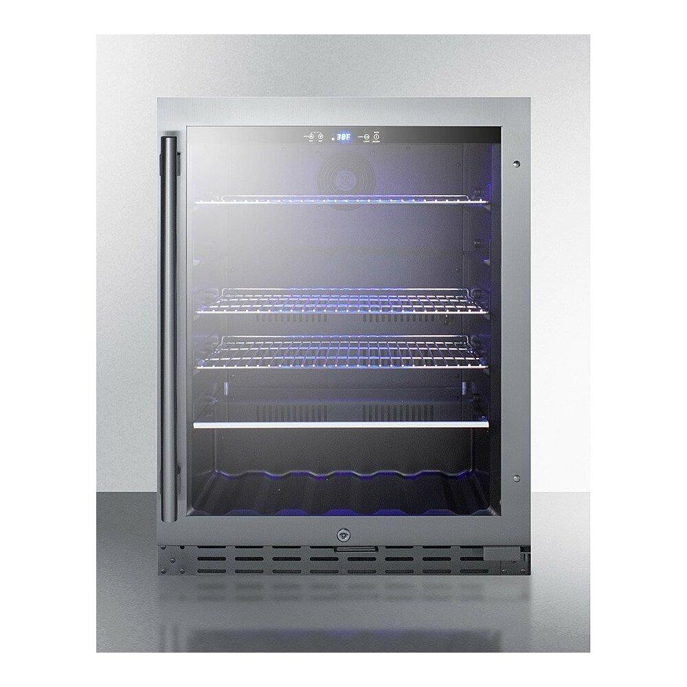 Summit Appliance SMMA4127  ALBV2466CSS 24 in. ADA Compliant Wide Built-in Beverage Cooler, Stainless Steel