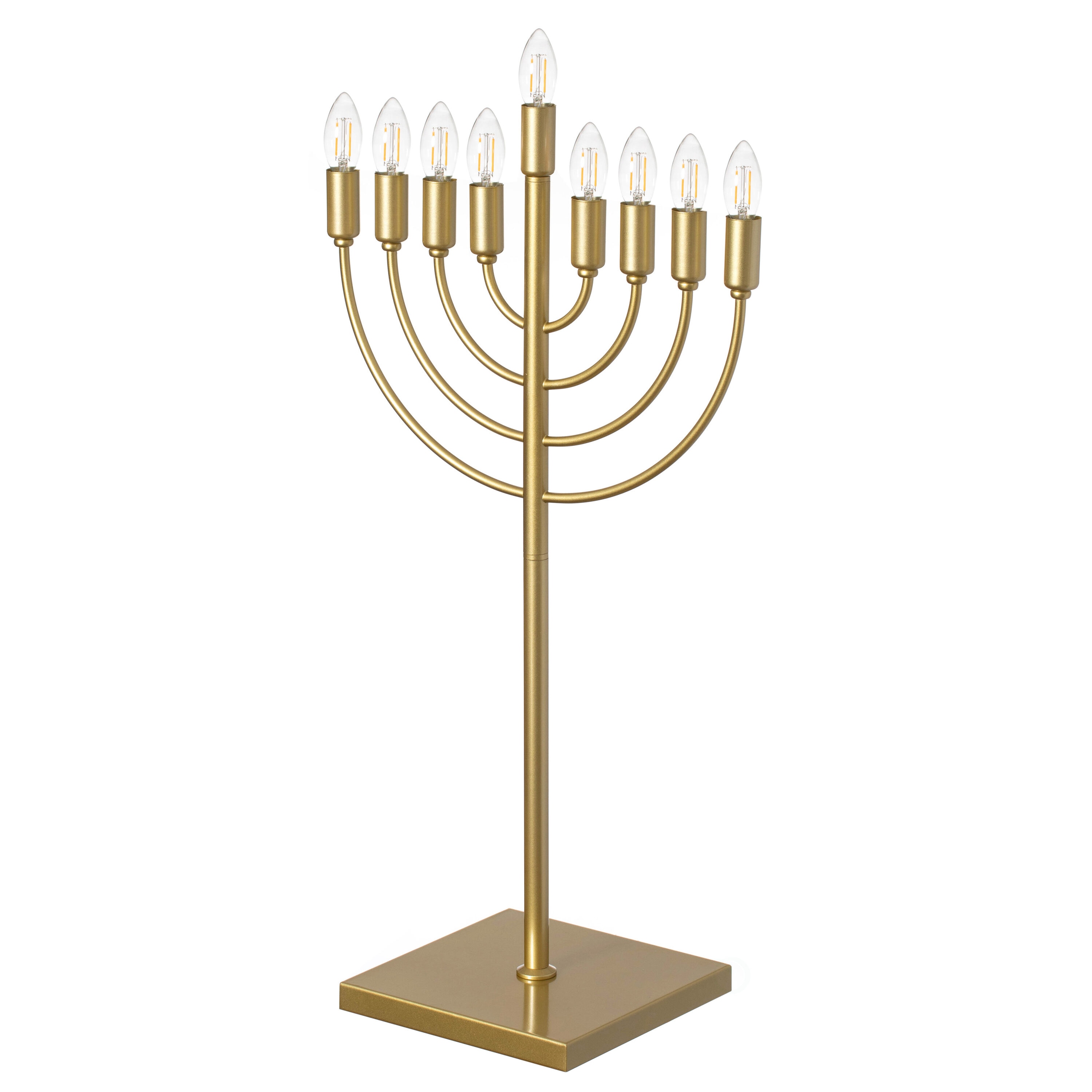 Vintiquewise QI004694GD Pre-Lit Menorah LED Lights
