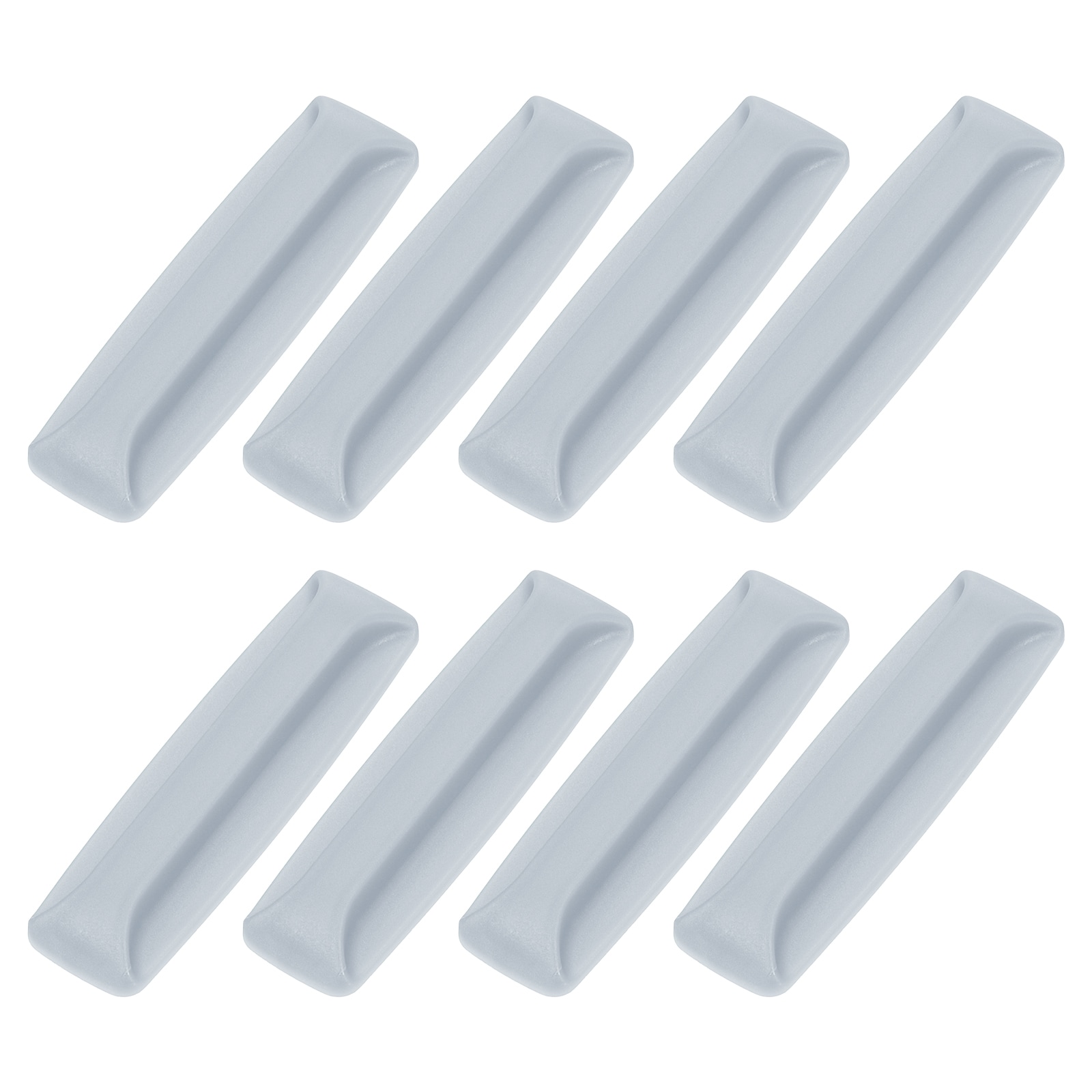 Unique Bargains S25093000UX6137 8pcs Self-Stick Instant Cabinet Handle Pulls Adhesive Sliding Door Handle Window Glass Doors Pulls for Wardrobe Grey - Thumbnail