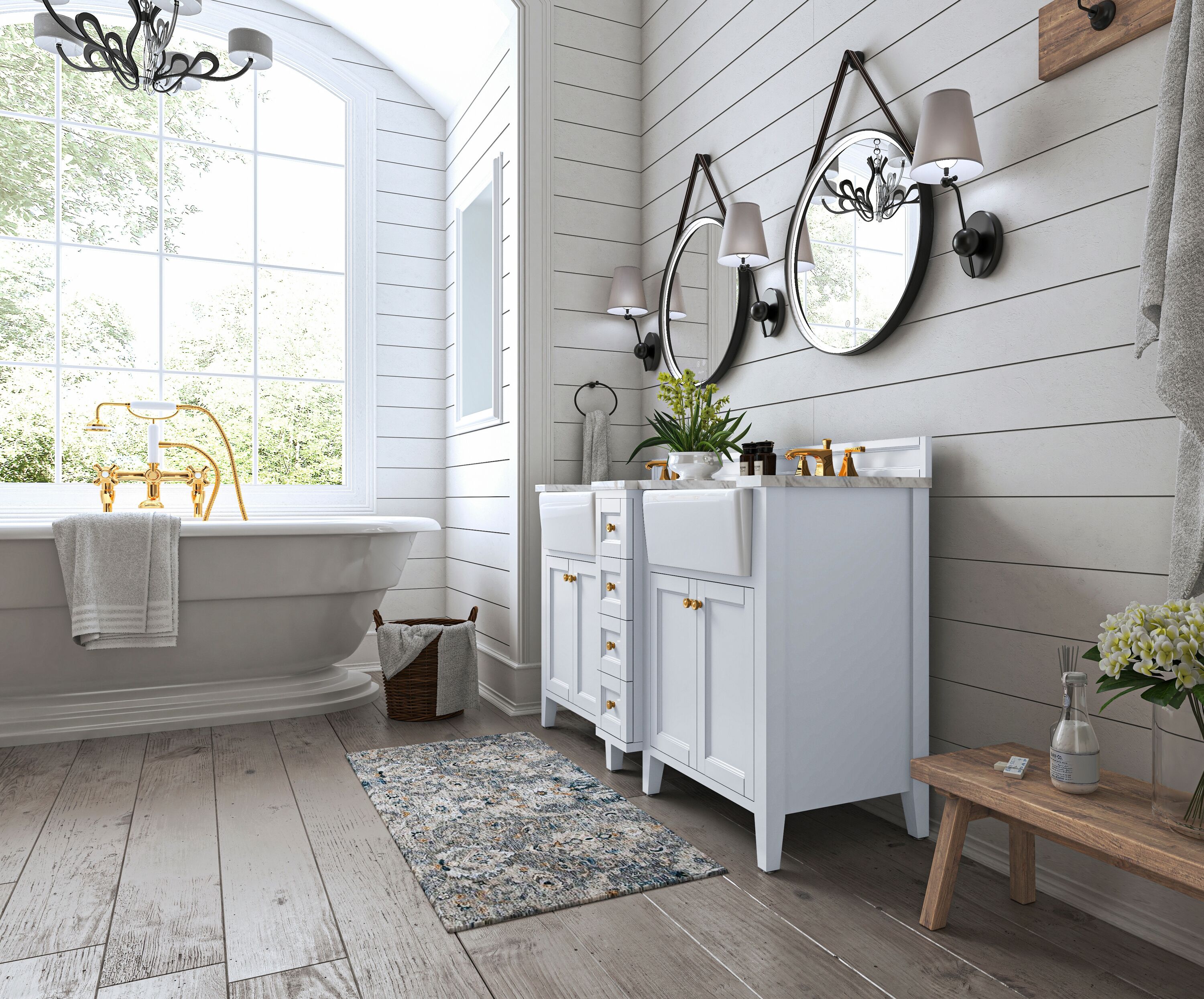 Ancerre Designs VTSADELINE60WCWGD Bath-Vanity-Combo - View #12