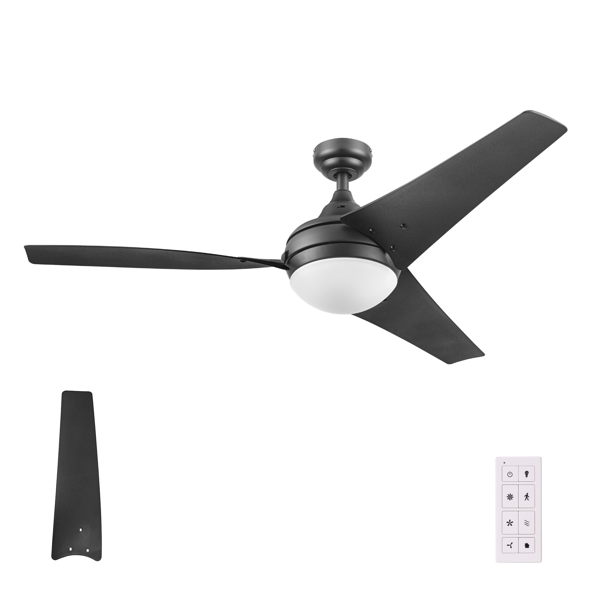 Prominence Home Maxon 52-in Dark Bronze Indoor Ceiling Fan with Light and  Remote (3-Blade) in the Ceiling Fans department at