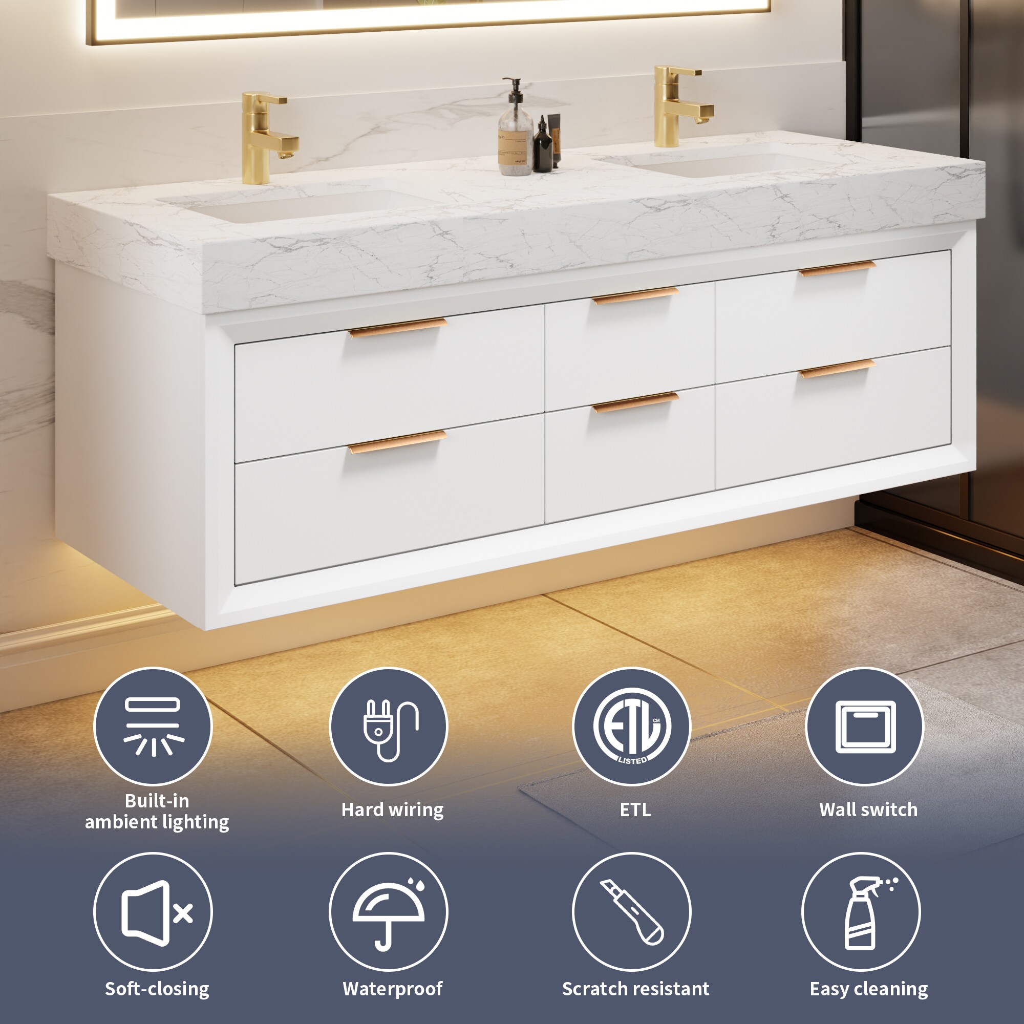 ExBrite XB6021V11DWH Bath-Vanity-Combo - View #5