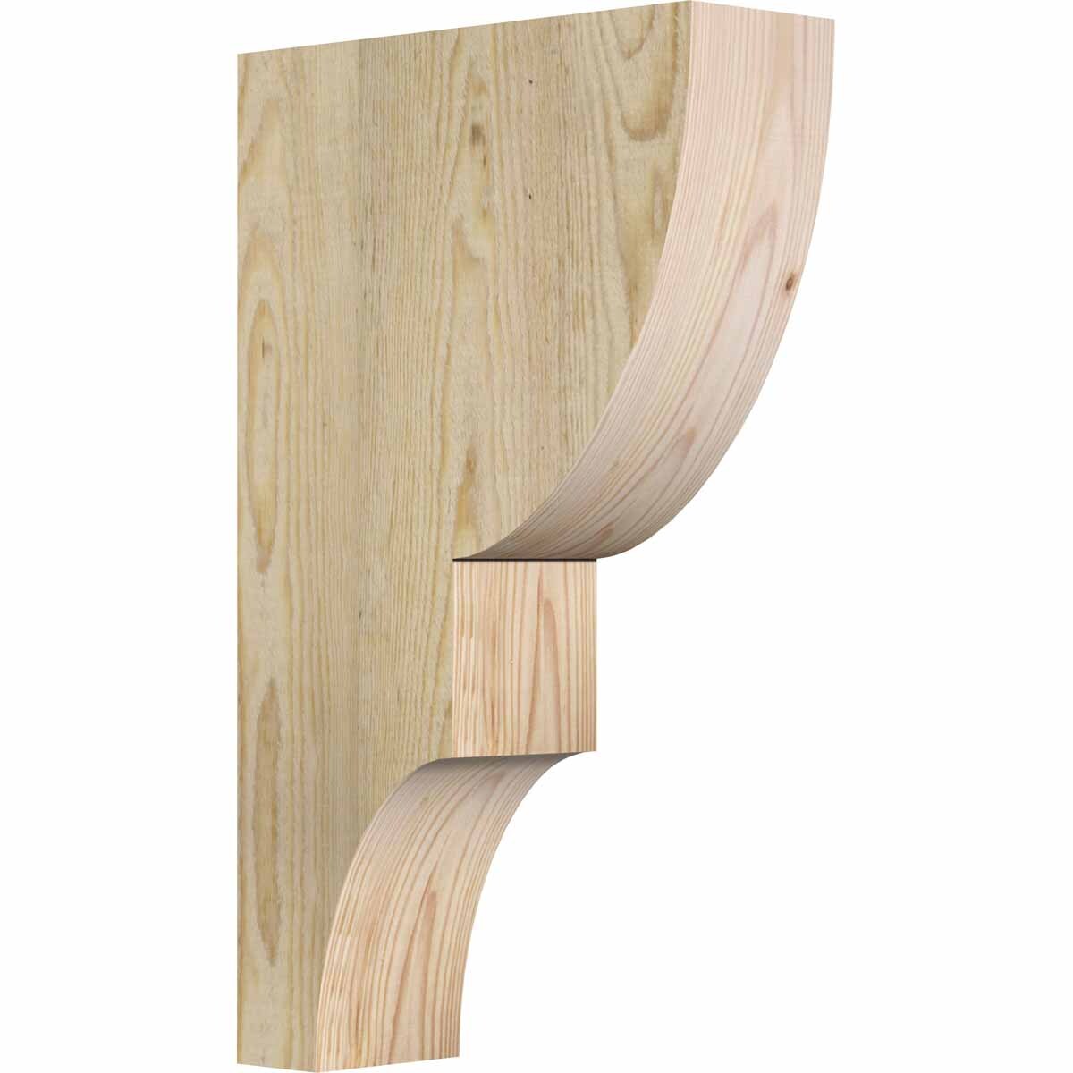 Ekena Millwork COR04X12X20RID00RDF 4-in x 12-in x 20-in Ridgewood Unfinished Douglas fir Wood Paintable/Stainable Corbel