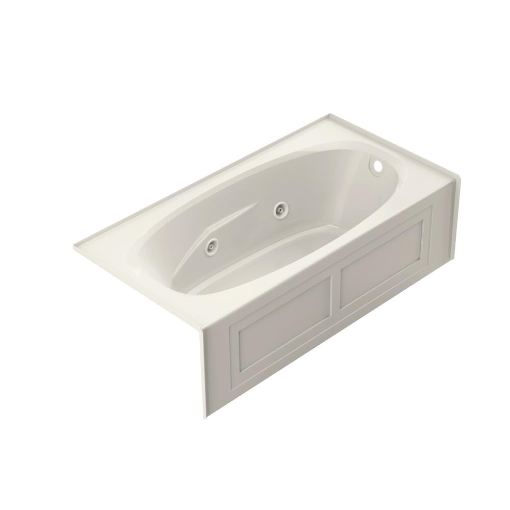 Jacuzzi NF32969 AMIGA 36-in x 72-in Oyster Acrylic Oval Alcove Whirlpool tub ( Right Drain )