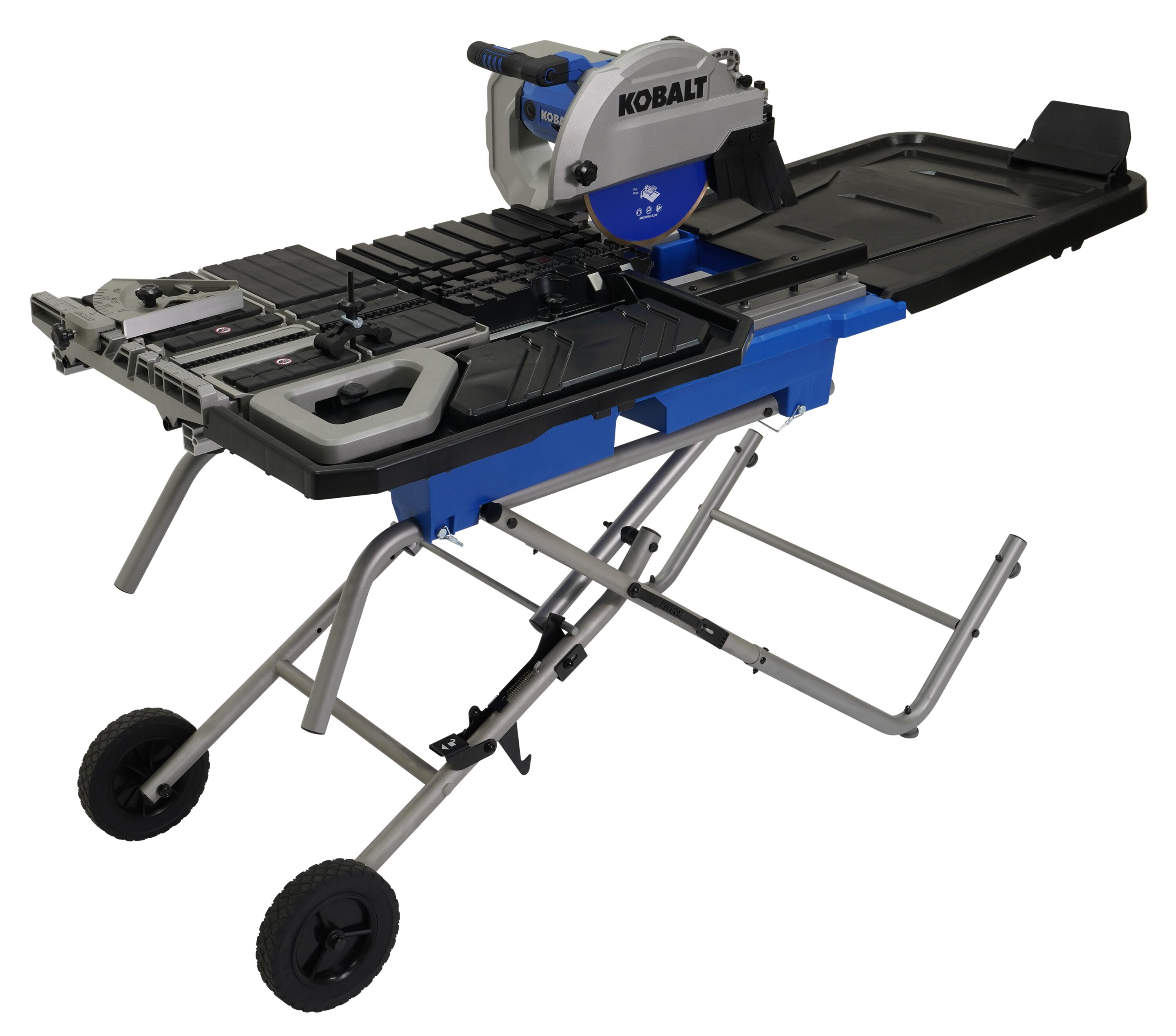 Kobalt 10-in 15-Amp Sliding Table Corded Tile Saw with Stand in the ...