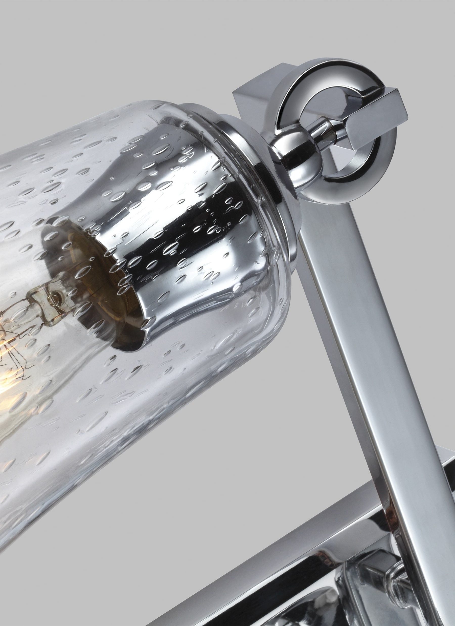 Monterro 3-Light Chrome Vanity with Clear Seeded Glass