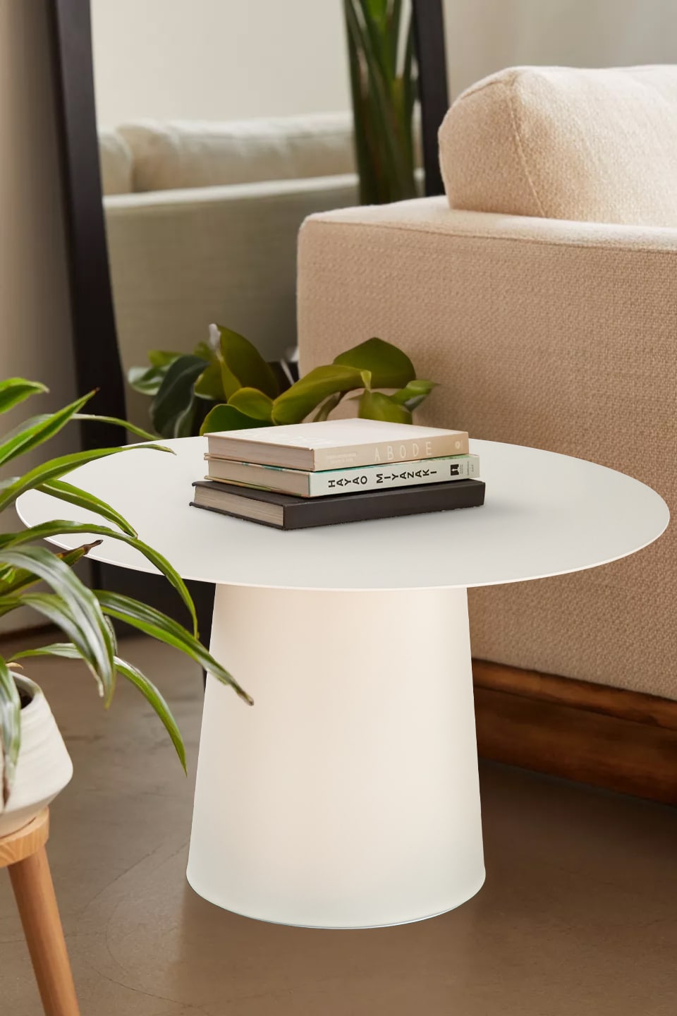 AloaDecor Lighting L7111T60WT12A Chalk White Metal Modern Coffee Table