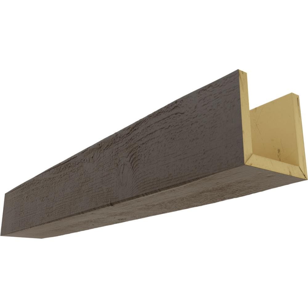 Ekena Millwork BMRS3C0060X100X120HD Rough Sawn Endurathane Faux Wood 1-in x 6-in x 120-in Natural Honey Dew Finished Polyurethane U-Shaped Decorative Beam