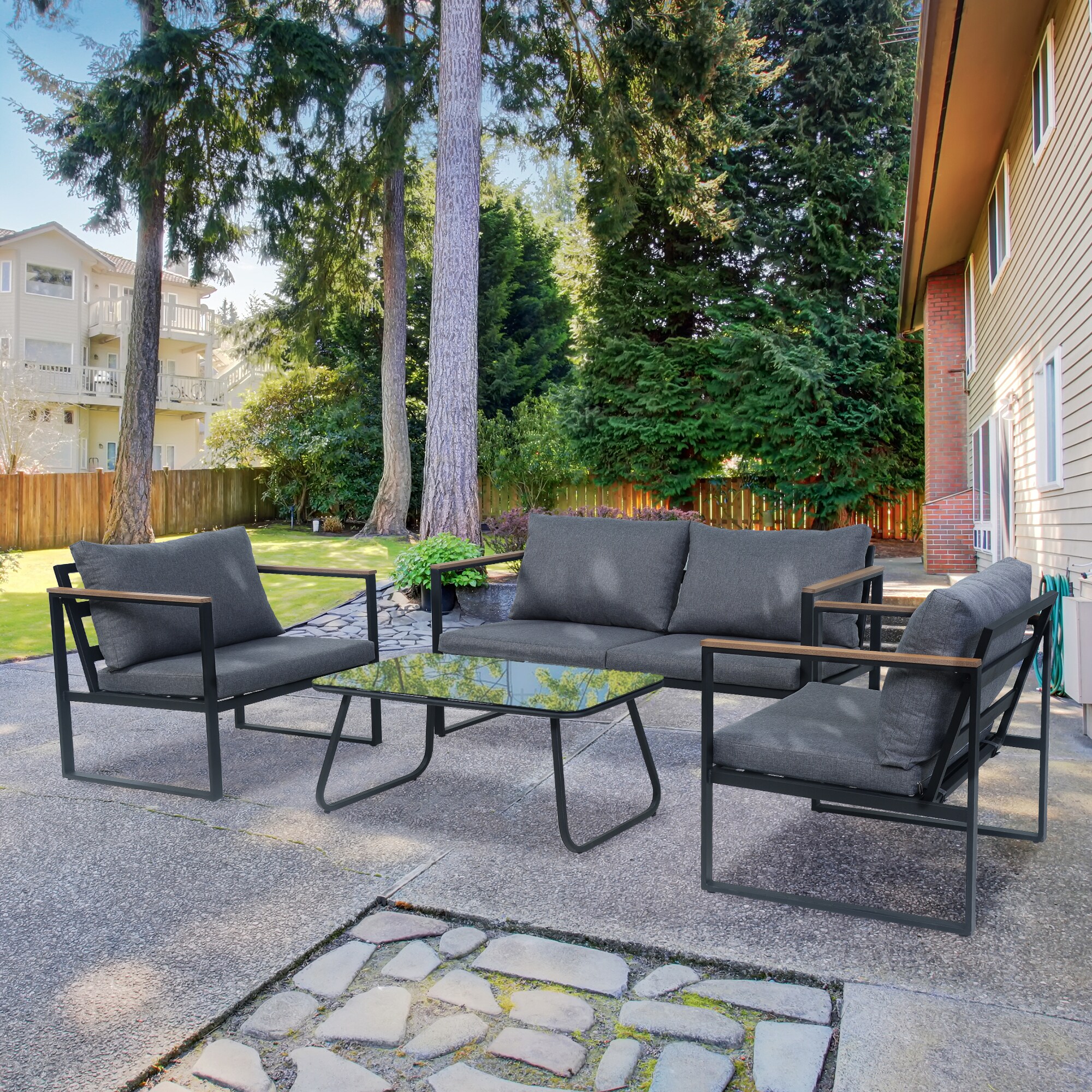 Decksplore BSHSE4001GY2 Patio-Conversation-Sets - View #2
