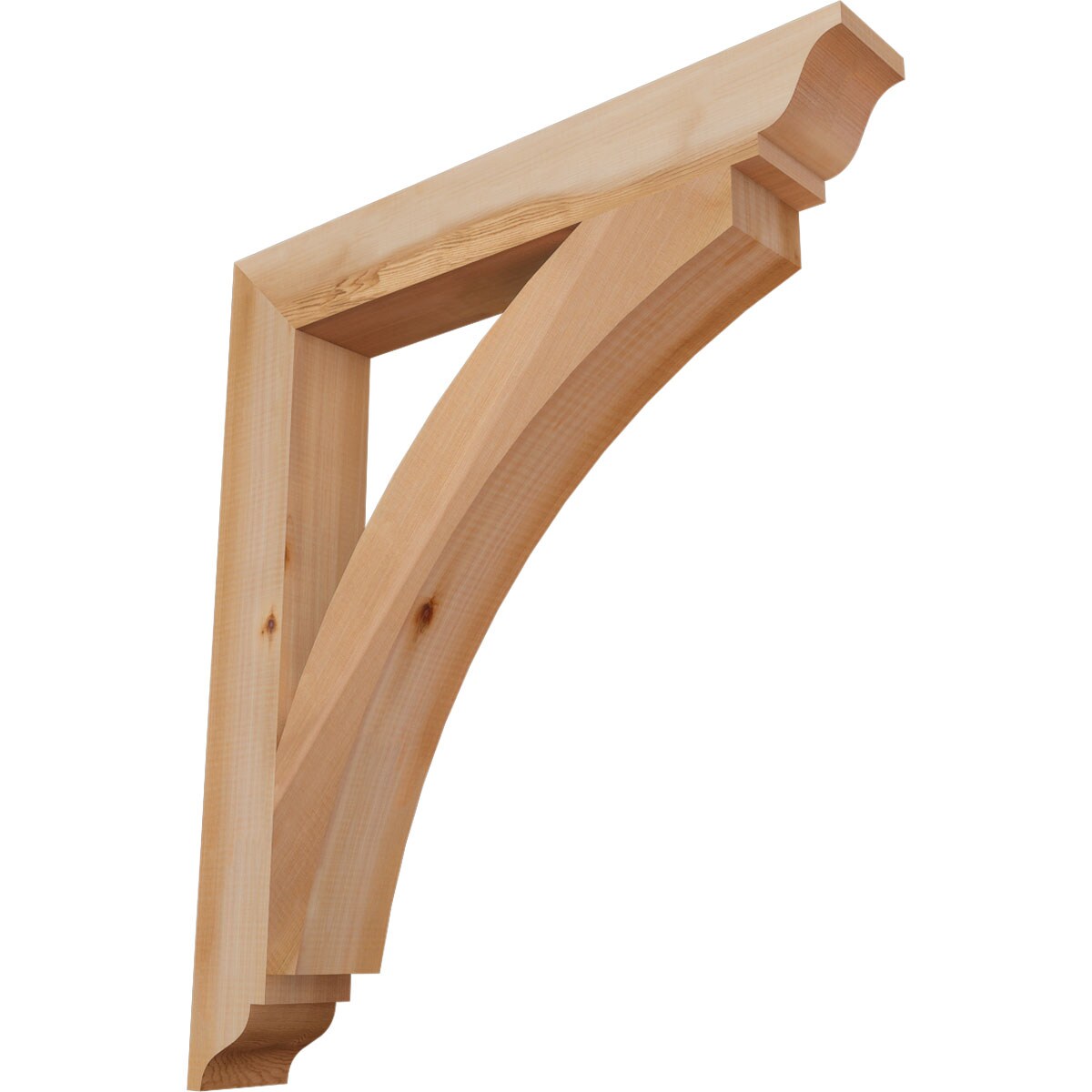 Ekena Millwork BKT04X28X32THR01SWR Thorton traditional smooth 3-1/2-in x 28-in x 32-in Western red cedar Brown Wood Standard bracket