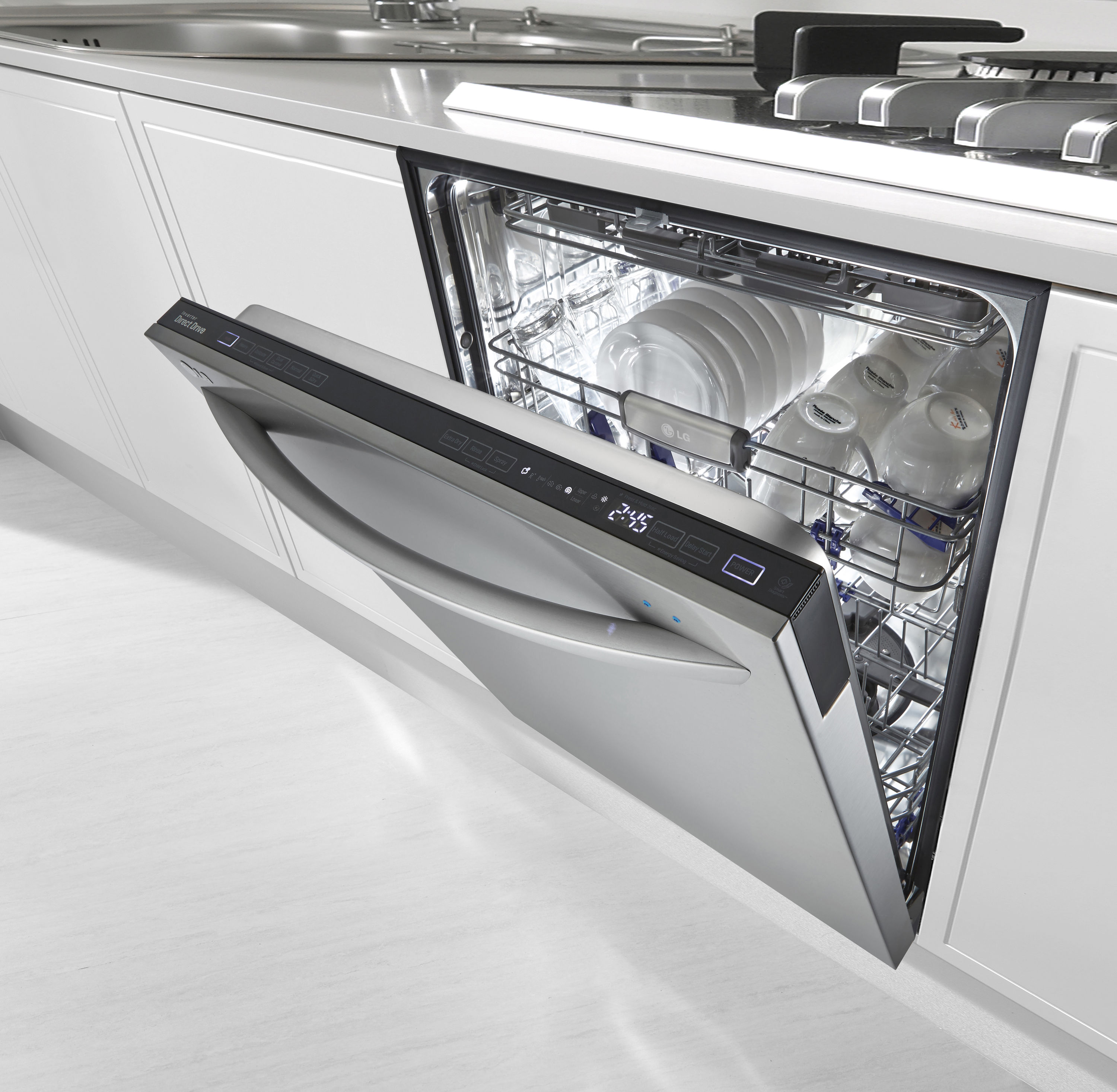 Lg Top Control 24 In Smart Built In Dishwasher With Third Rack Stainless Steel Energy Star 44 0708