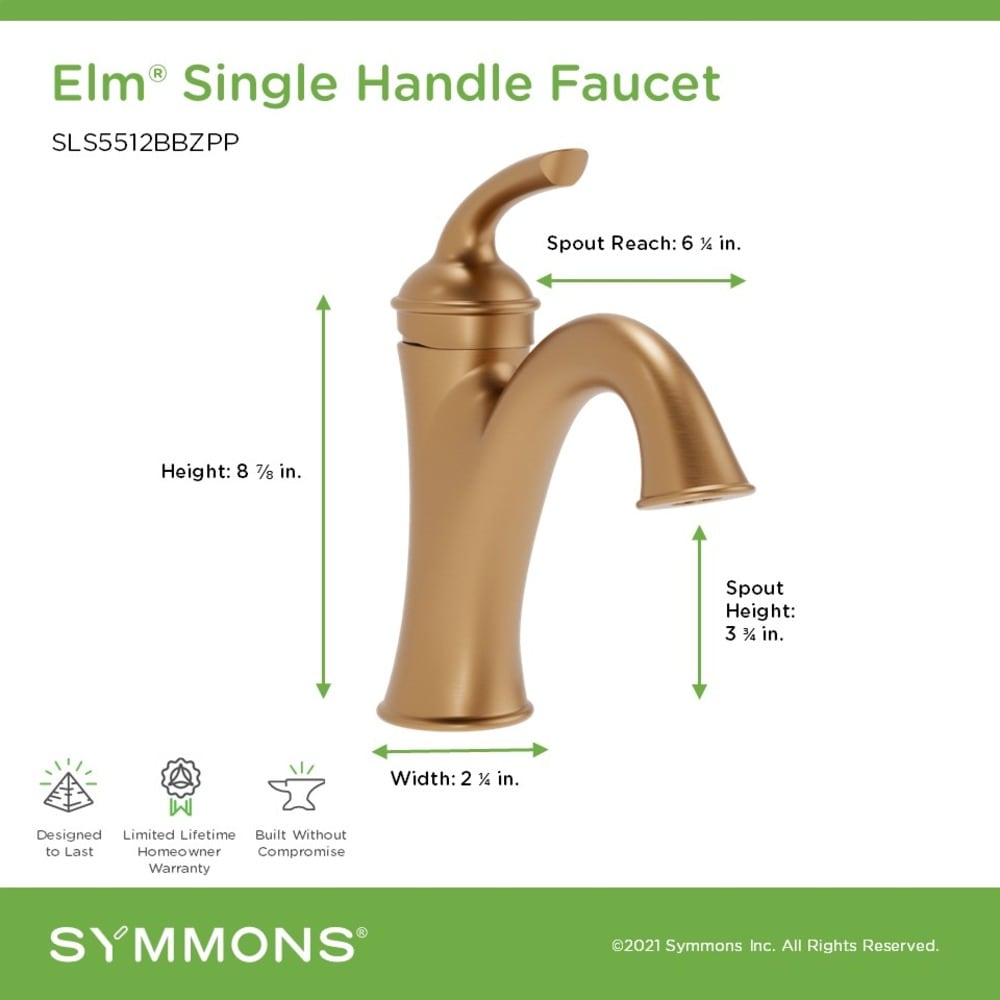 Symmons SLS5512BBZPP Lavatory-Faucets - View #3