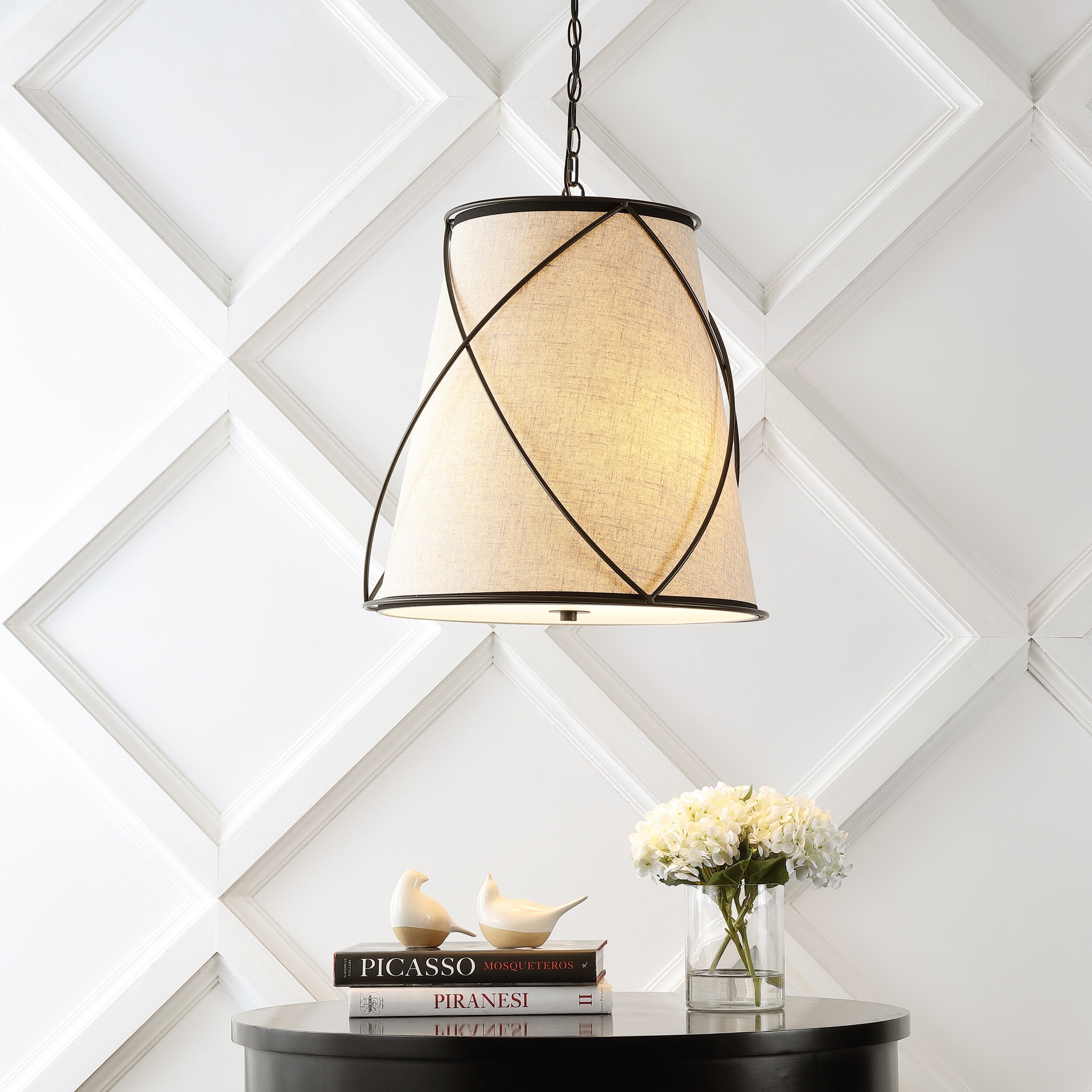 Milo 19" Rustic Farmhouse Bronze LED Pendant Light