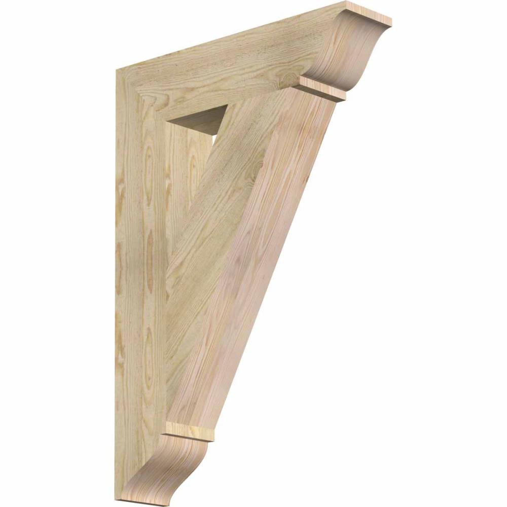 Ekena Millwork BKT06X26X38TRA01RDF Traditional traditional rough sawn 6-in x 26-in x 38-in Douglas fir Brown Wood Standard bracket