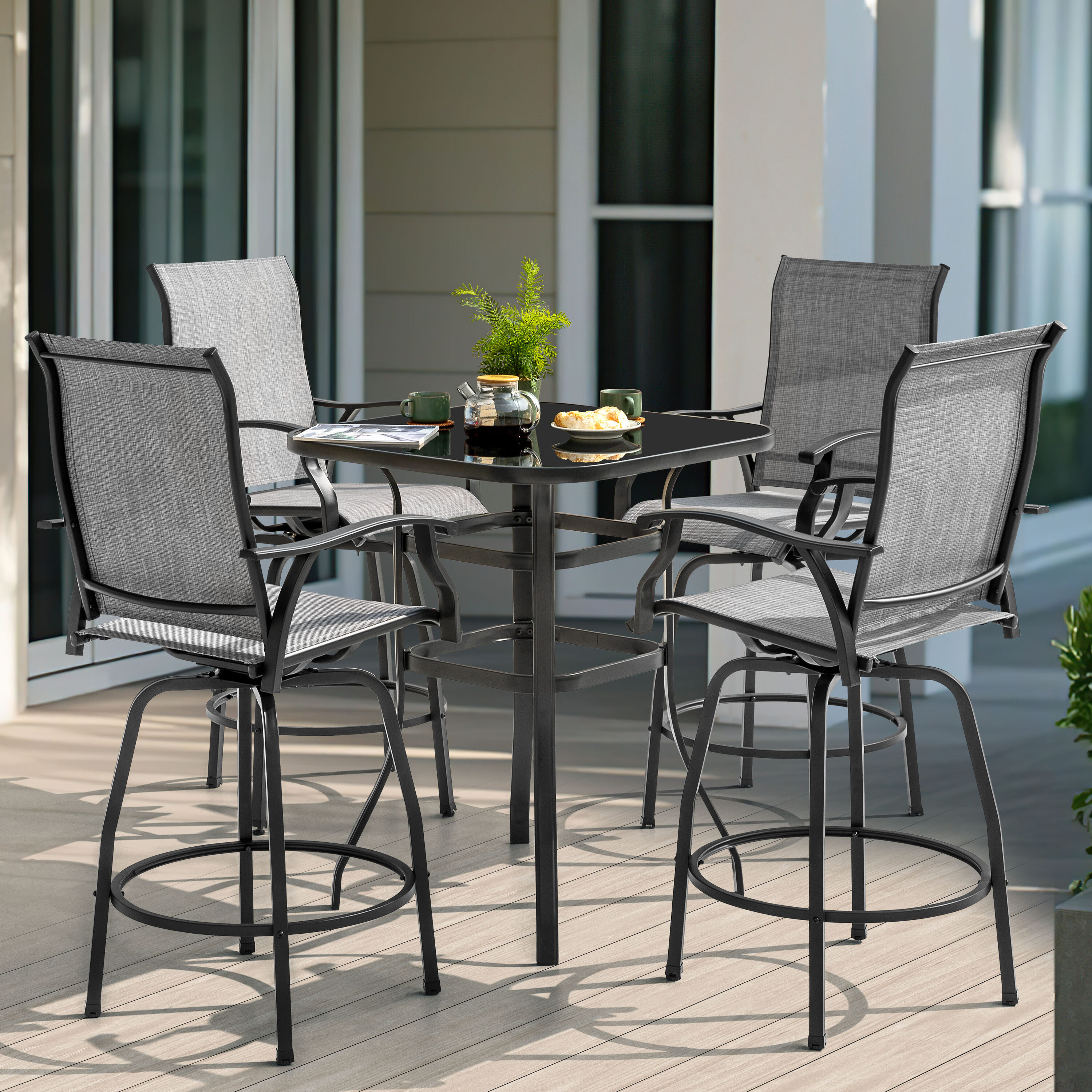 Nuu Garden SID138J4-102BK Patio-Dining-Sets - View #5